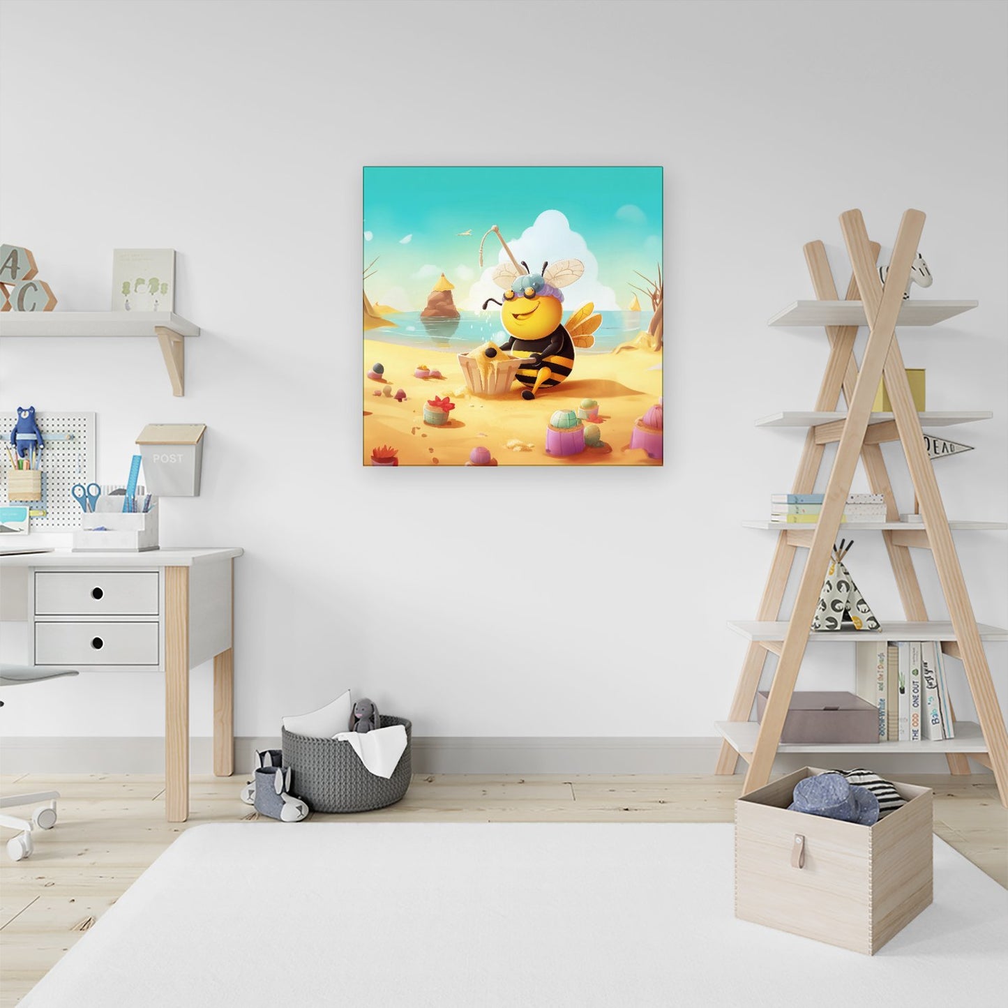 Bumblebee On A Beach Holiday Canvas