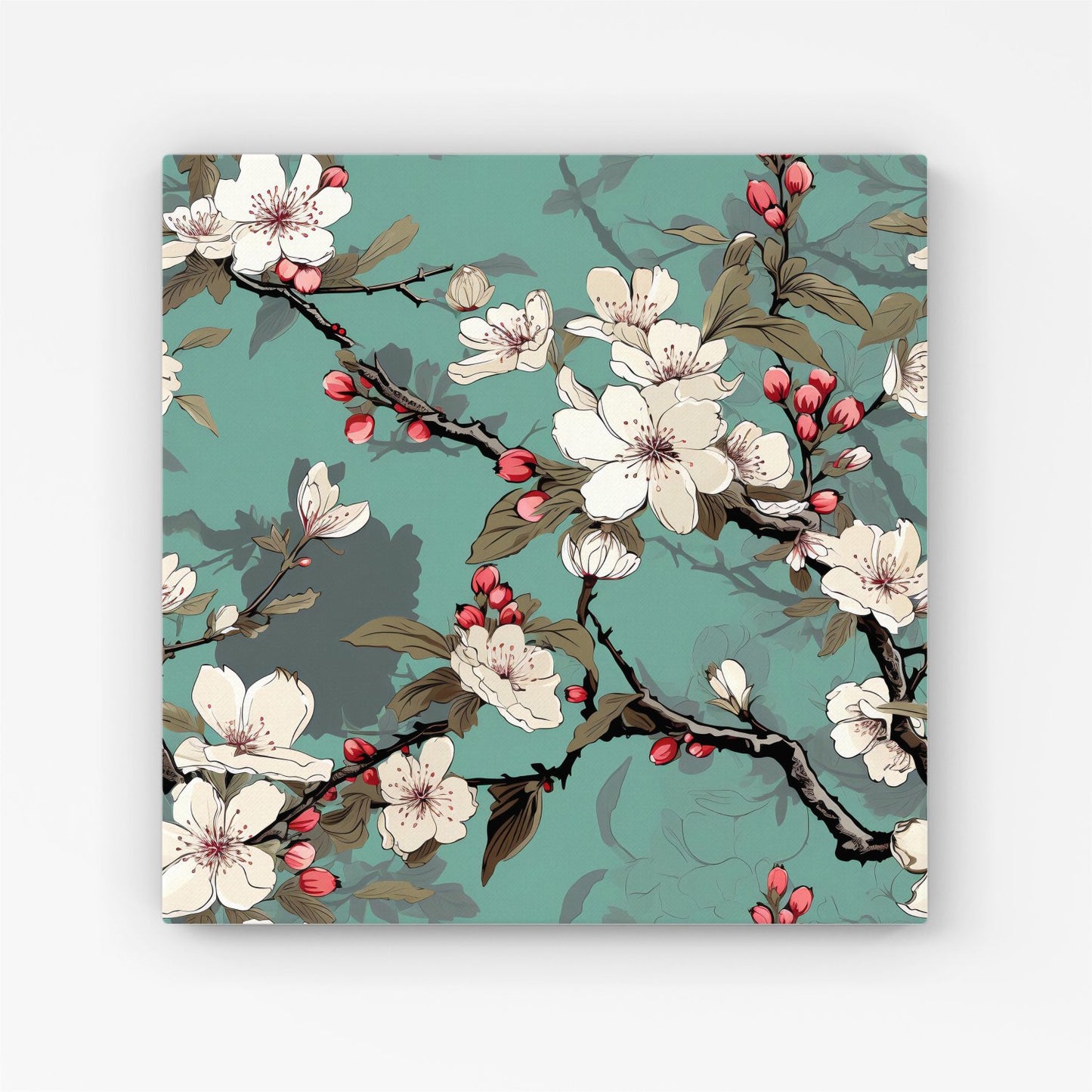 Pink Blossom Asian Design Canvas