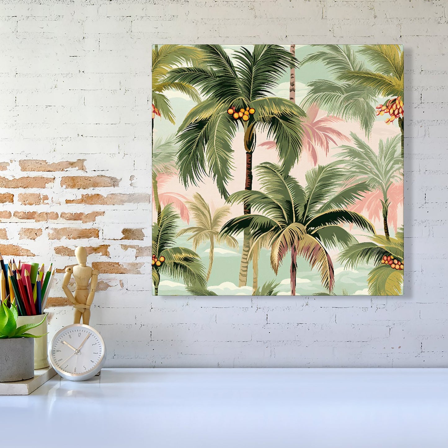 Palm Trees Pattern Canvas