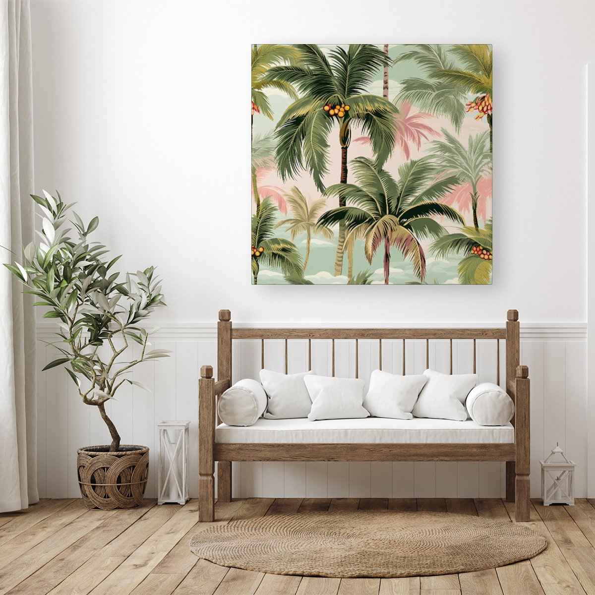 Palm Trees Pattern Canvas