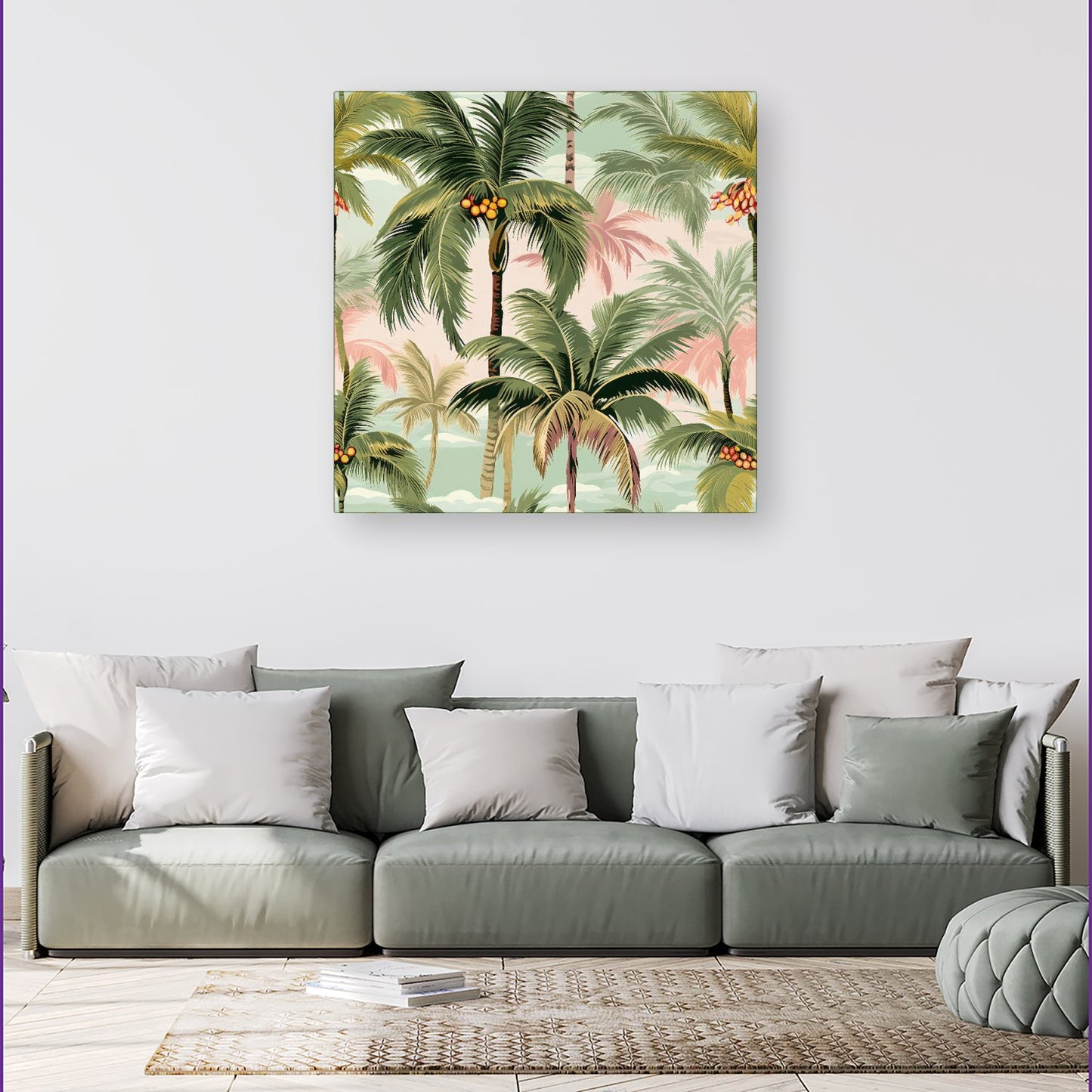 Palm Trees Pattern Canvas