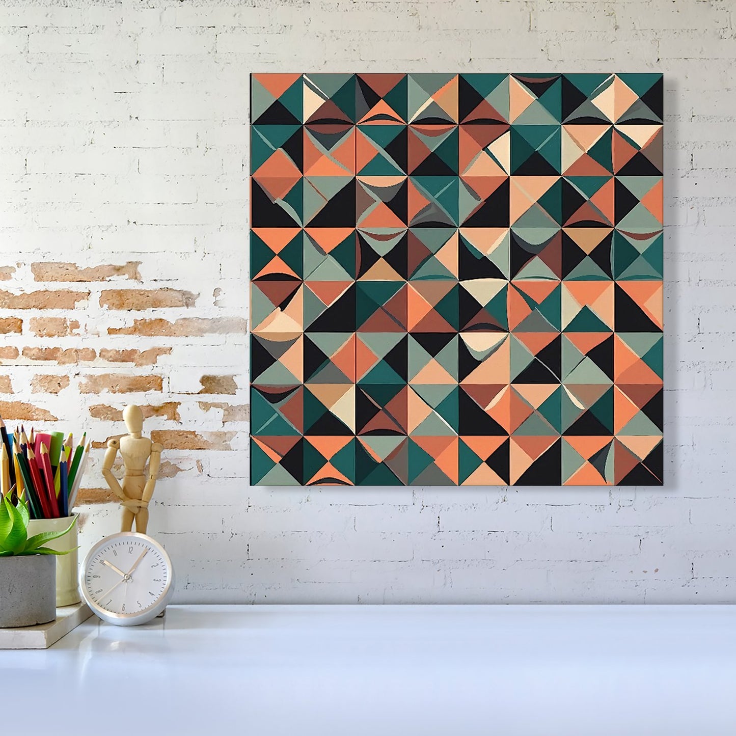 Geometric Print Pattern Canvas