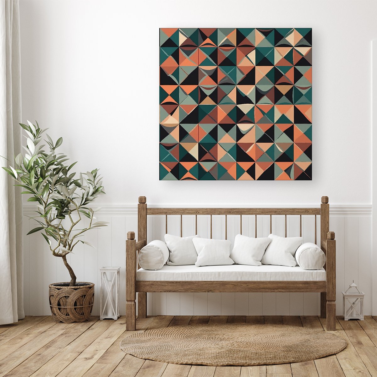 Geometric Print Pattern Canvas