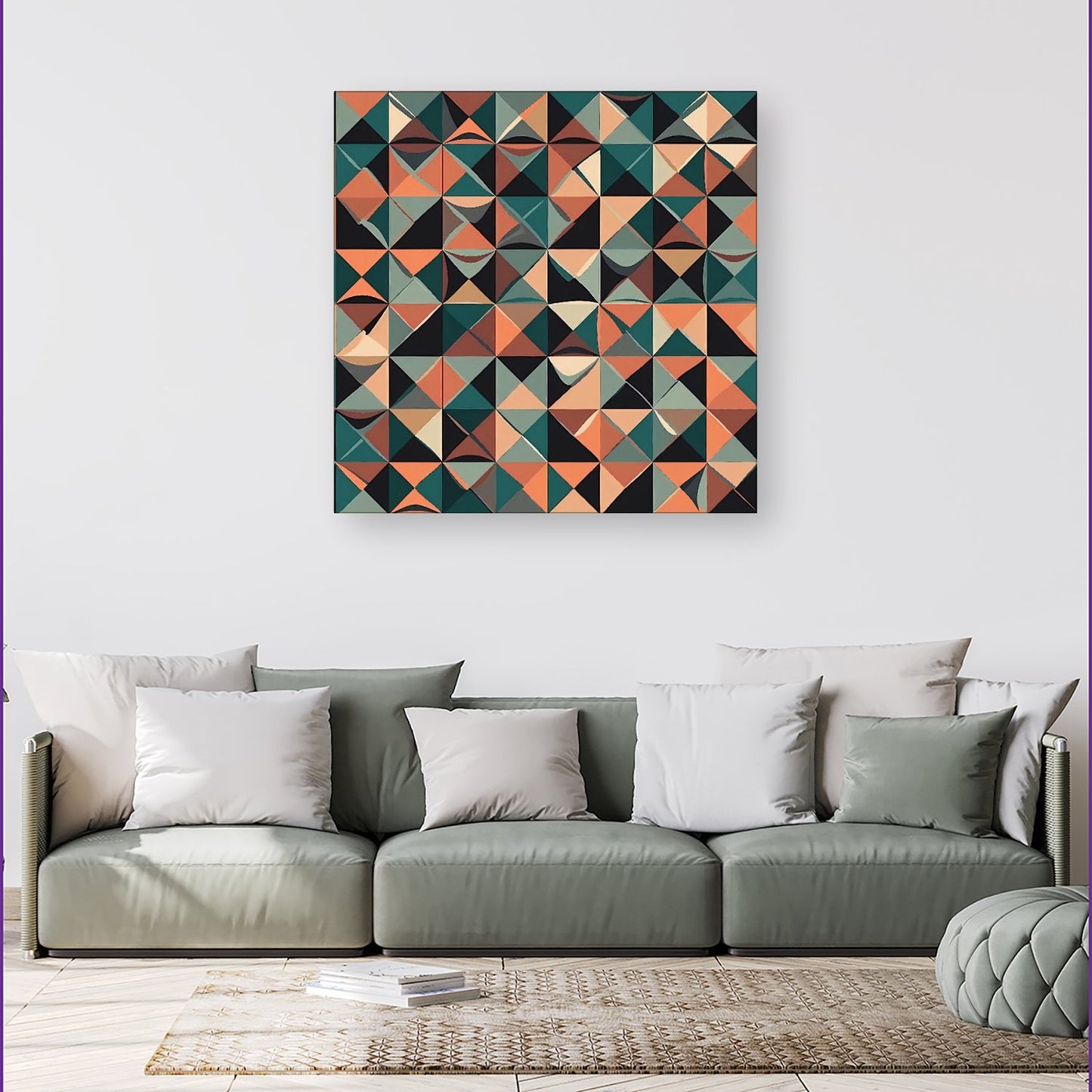 Geometric Print Pattern Canvas