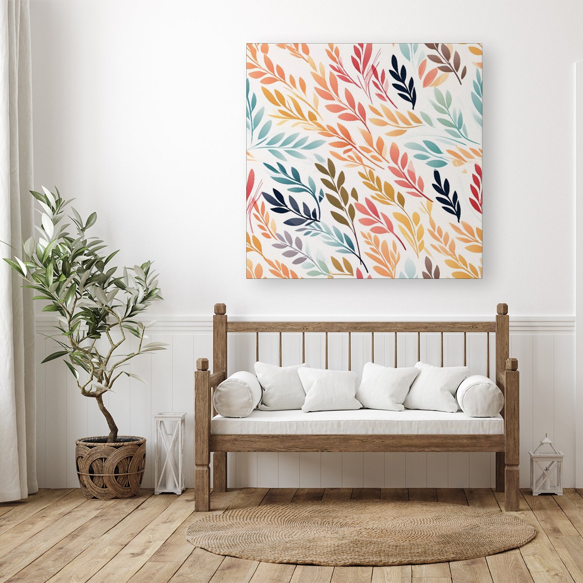 Colouful Sping Leaves Canvas