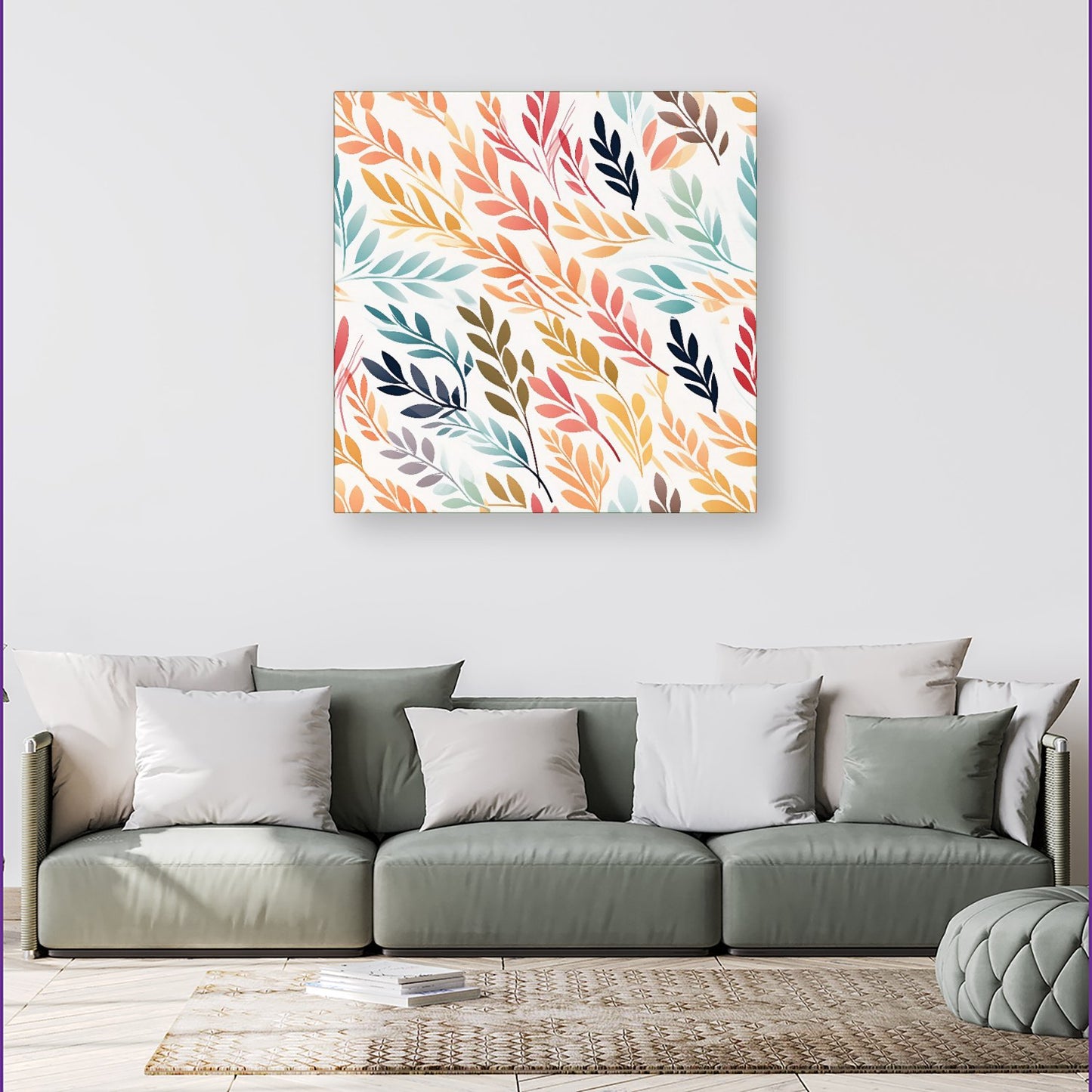 Colouful Sping Leaves Canvas