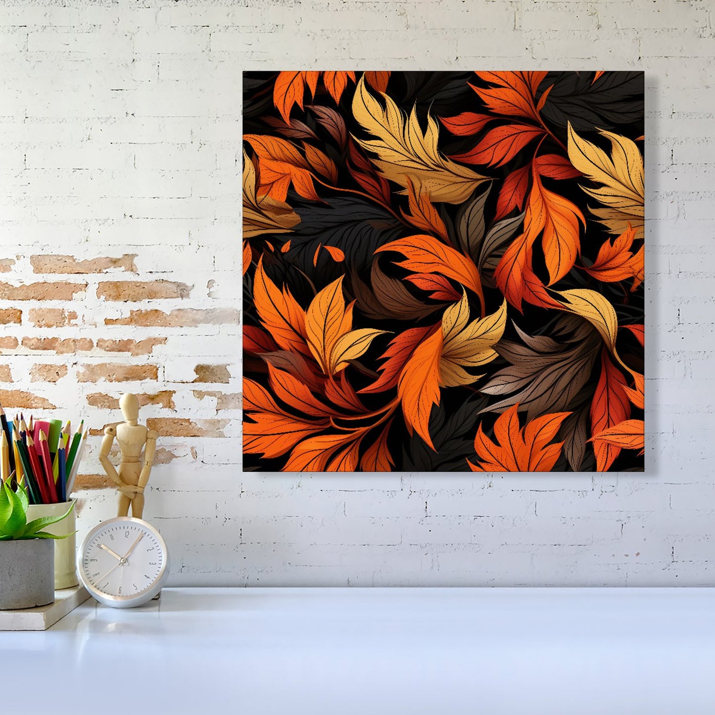 Autumn Leaves Design Canvas