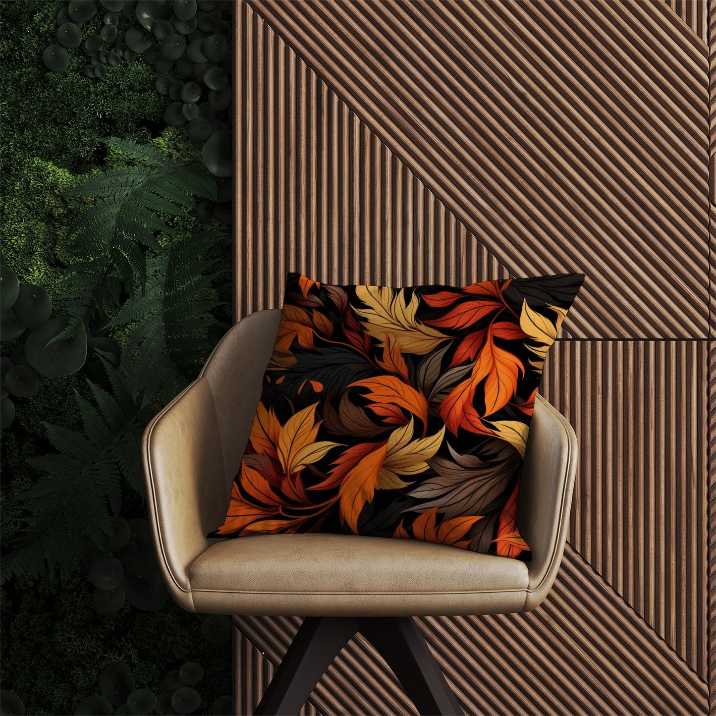 Autumn Leaves Design Outdoor Cushion