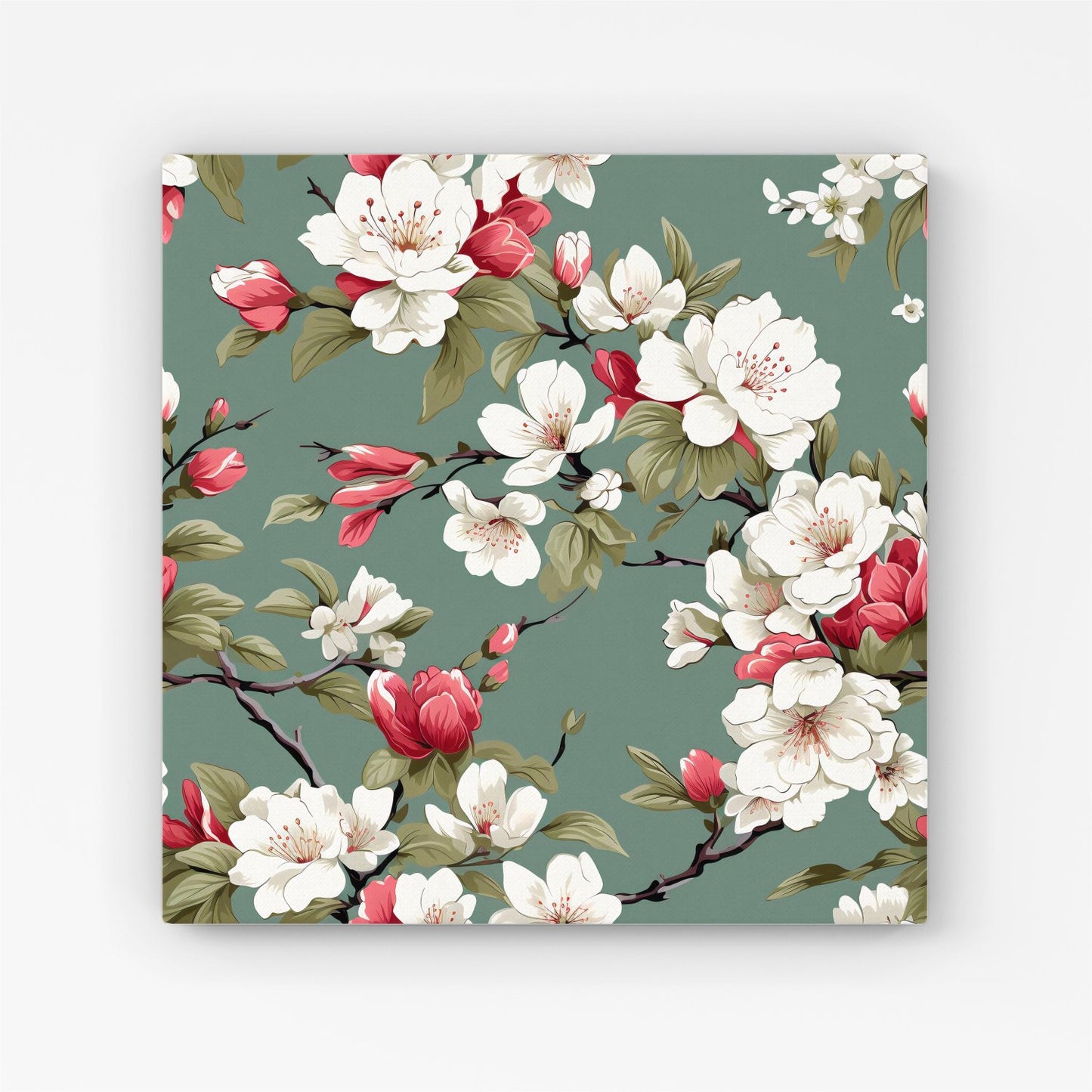 Pink And White Blossom Canvas