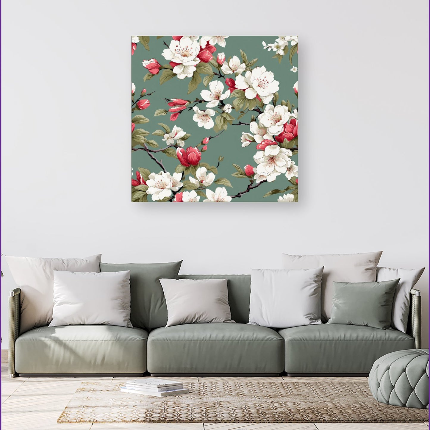 Pink And White Blossom Canvas