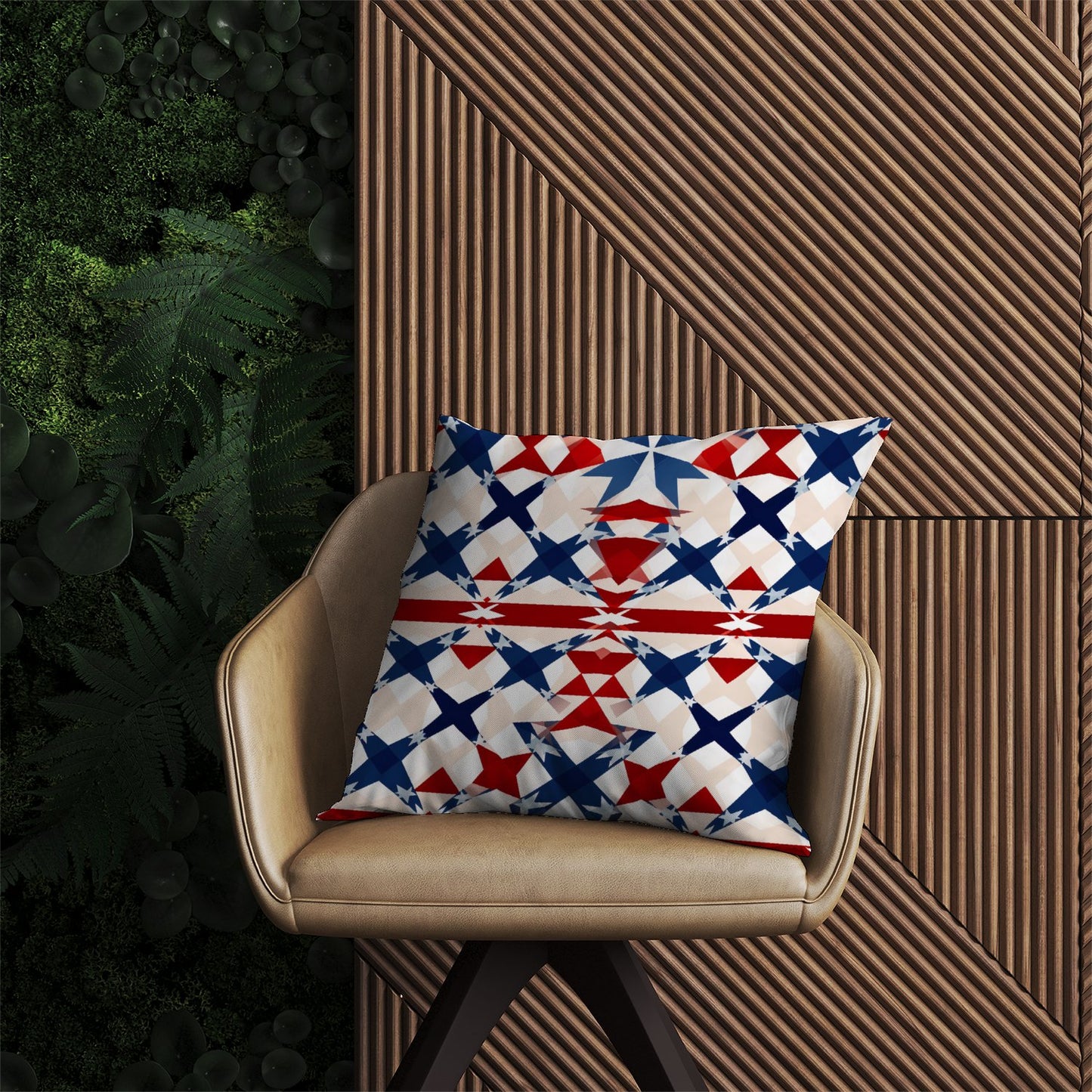 American Flag Abstract Pattern Outdoor Cushion