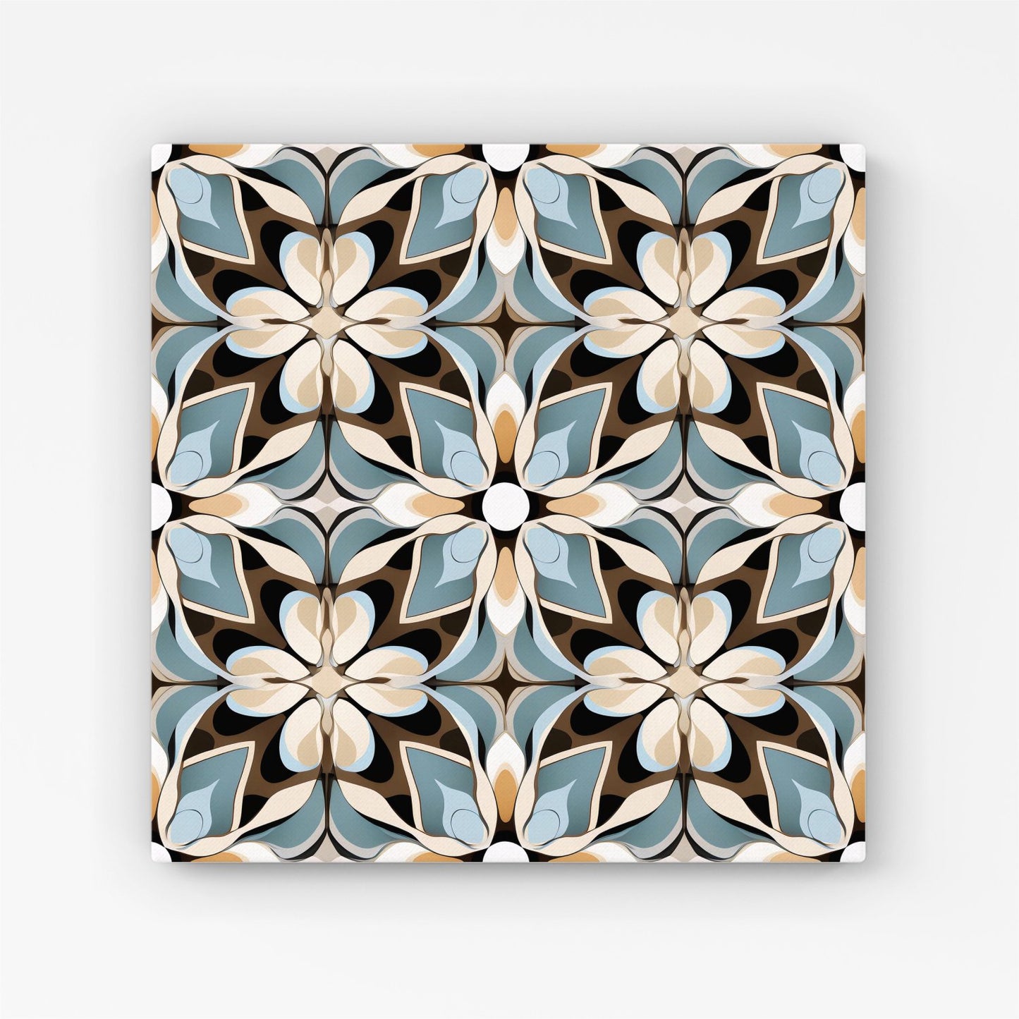 Beige And Brown Abstract Pattern Canvas
