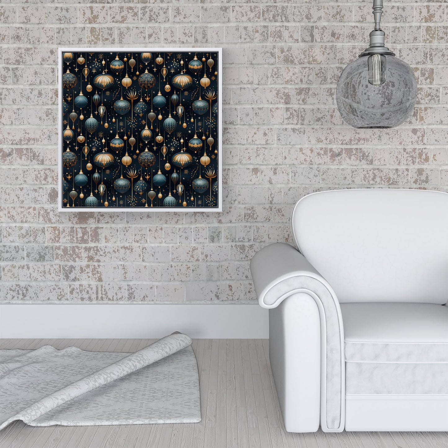 Christmas Decorations Framed Canvas