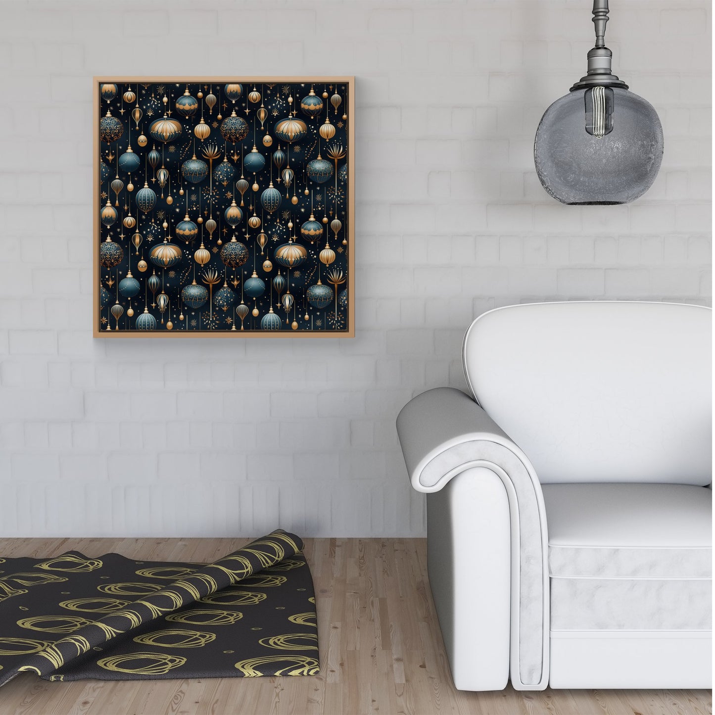 Christmas Decorations Framed Canvas