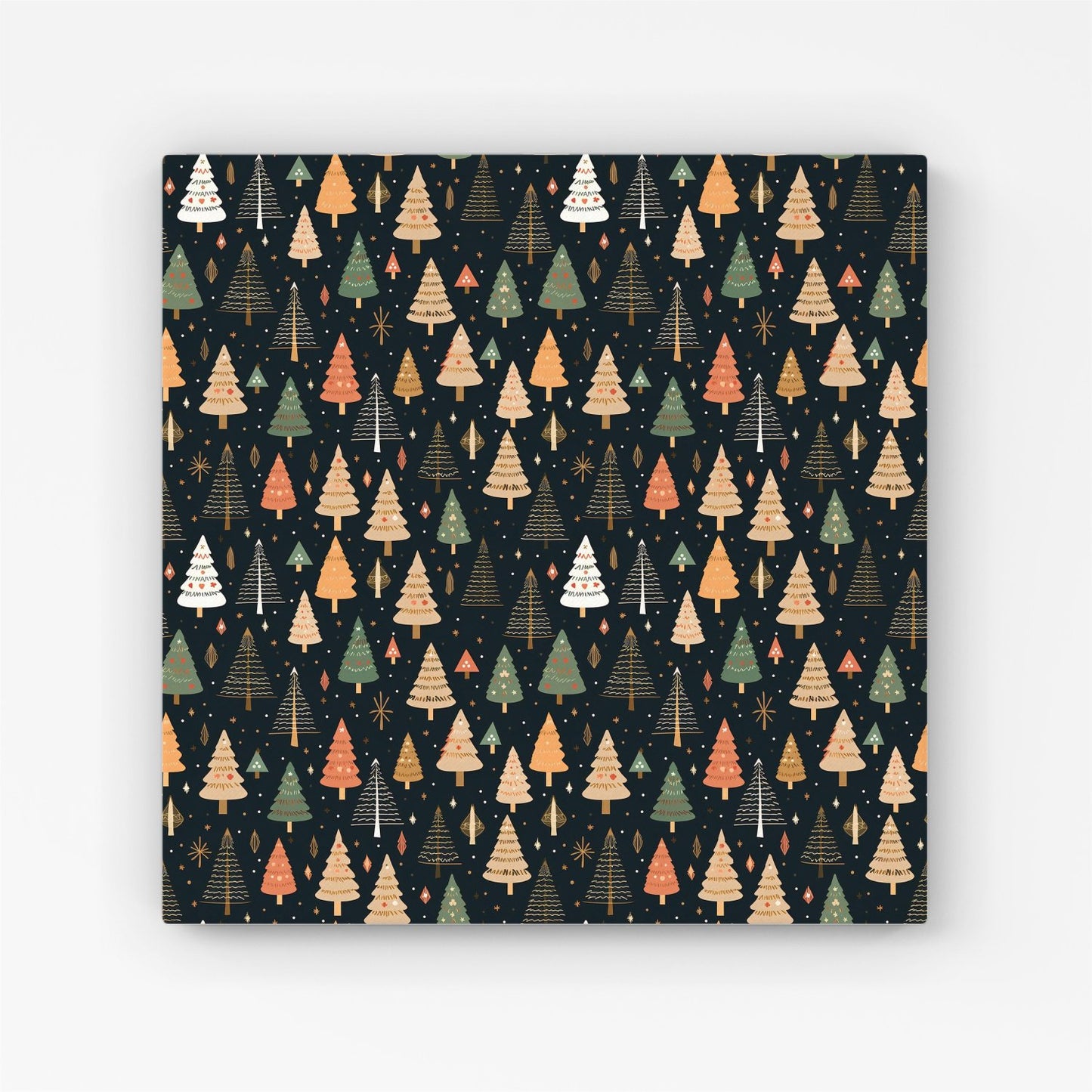 Boho Inspired Christmas Trees Canvas
