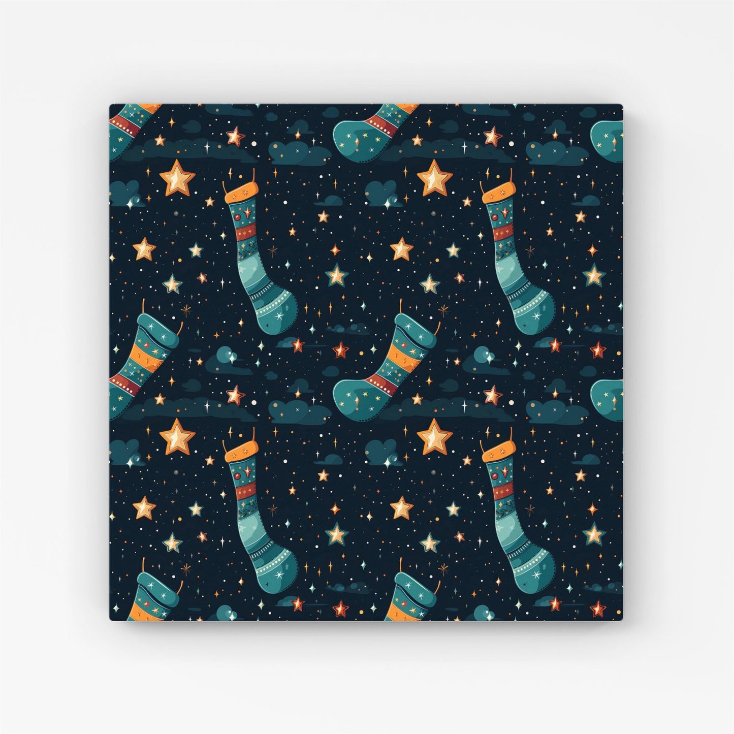 Christmas Stocking In A Starry Night Sky Canvas