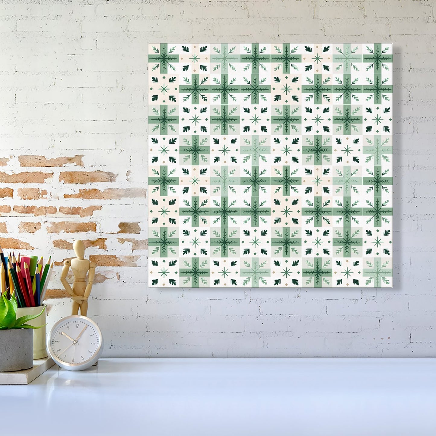 Christmas Quilting Squares Canvas