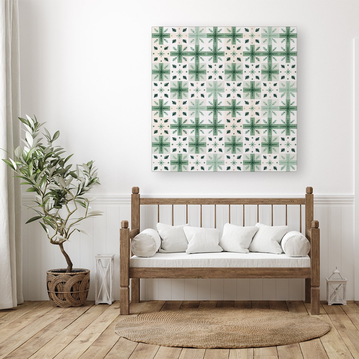 Christmas Quilting Squares Canvas