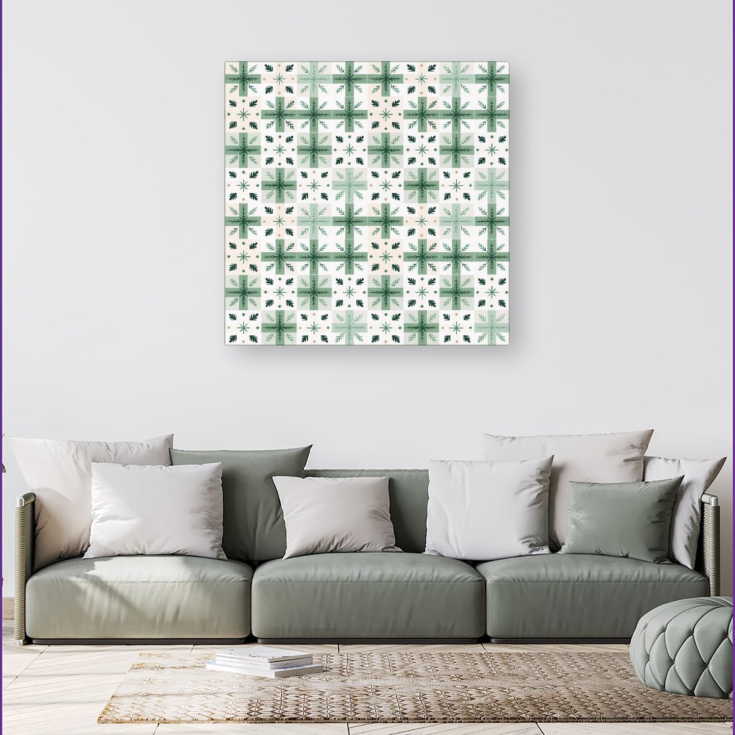 Christmas Quilting Squares Canvas