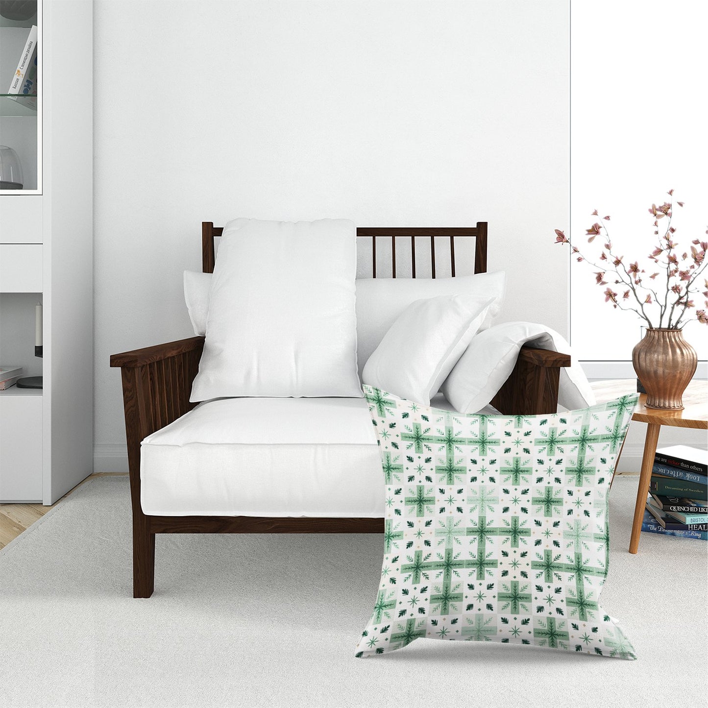 Christmas Quilting Squares Floor Cushion