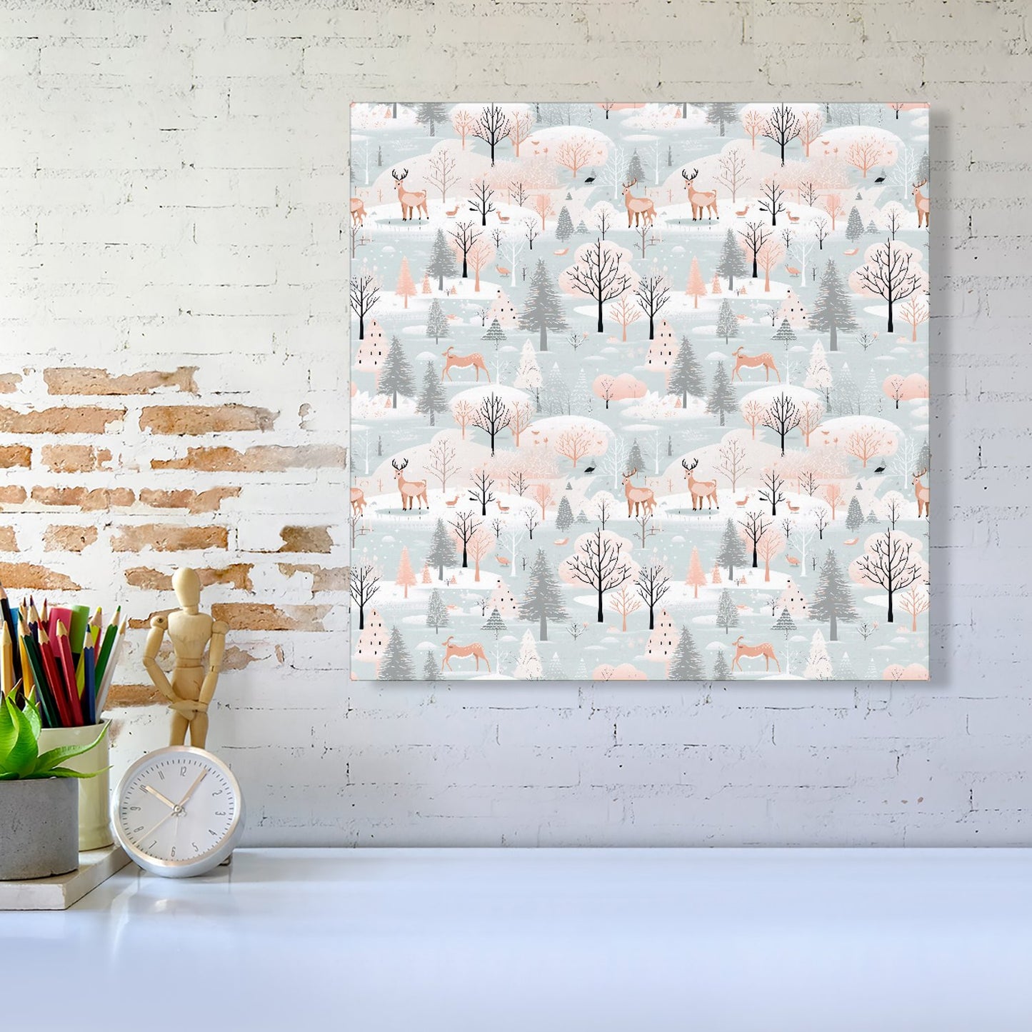 Whimsical Christmas Winter Wonderland Canvas