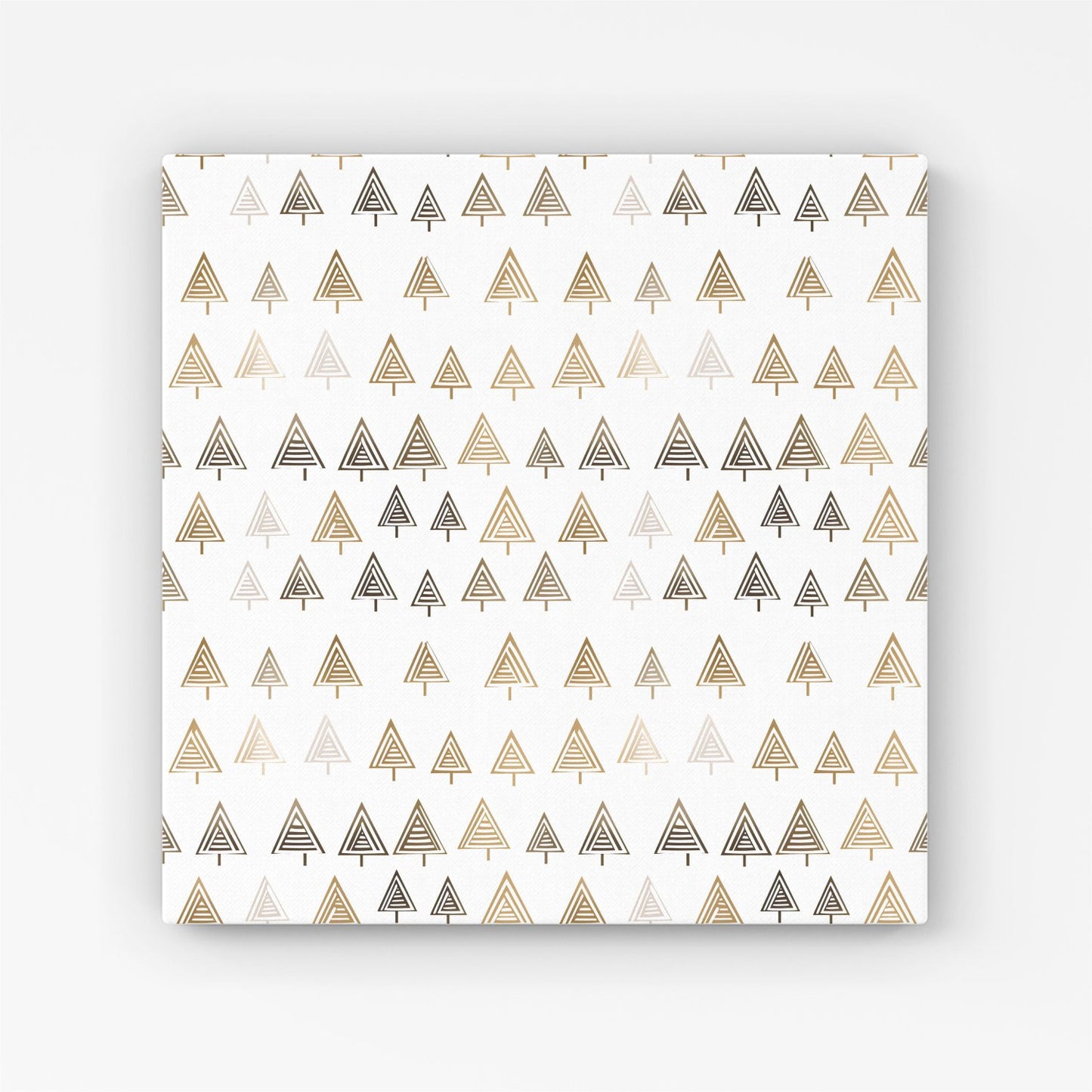 Geometric Christmas Tree Pattern Canvas