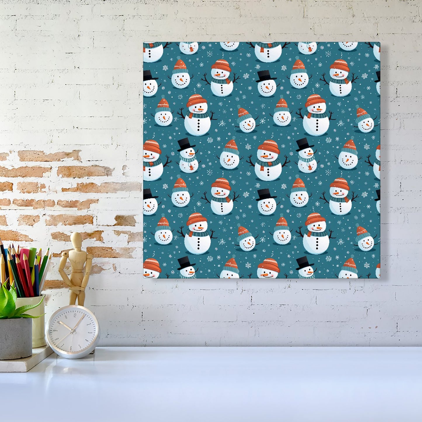 Jolly Christmas Snowmen Canvas