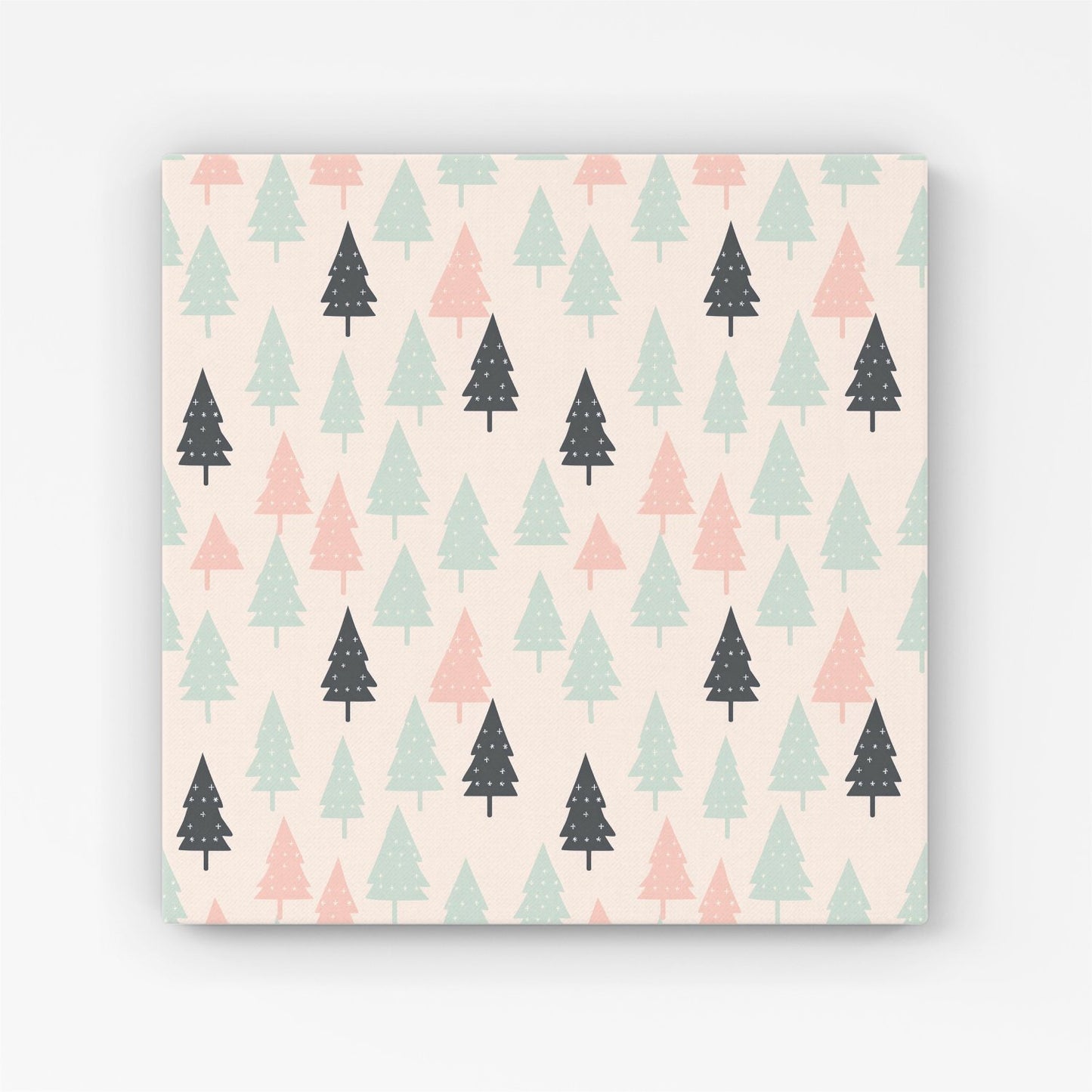 Christmas Tree Silhouette Pattern Canvas