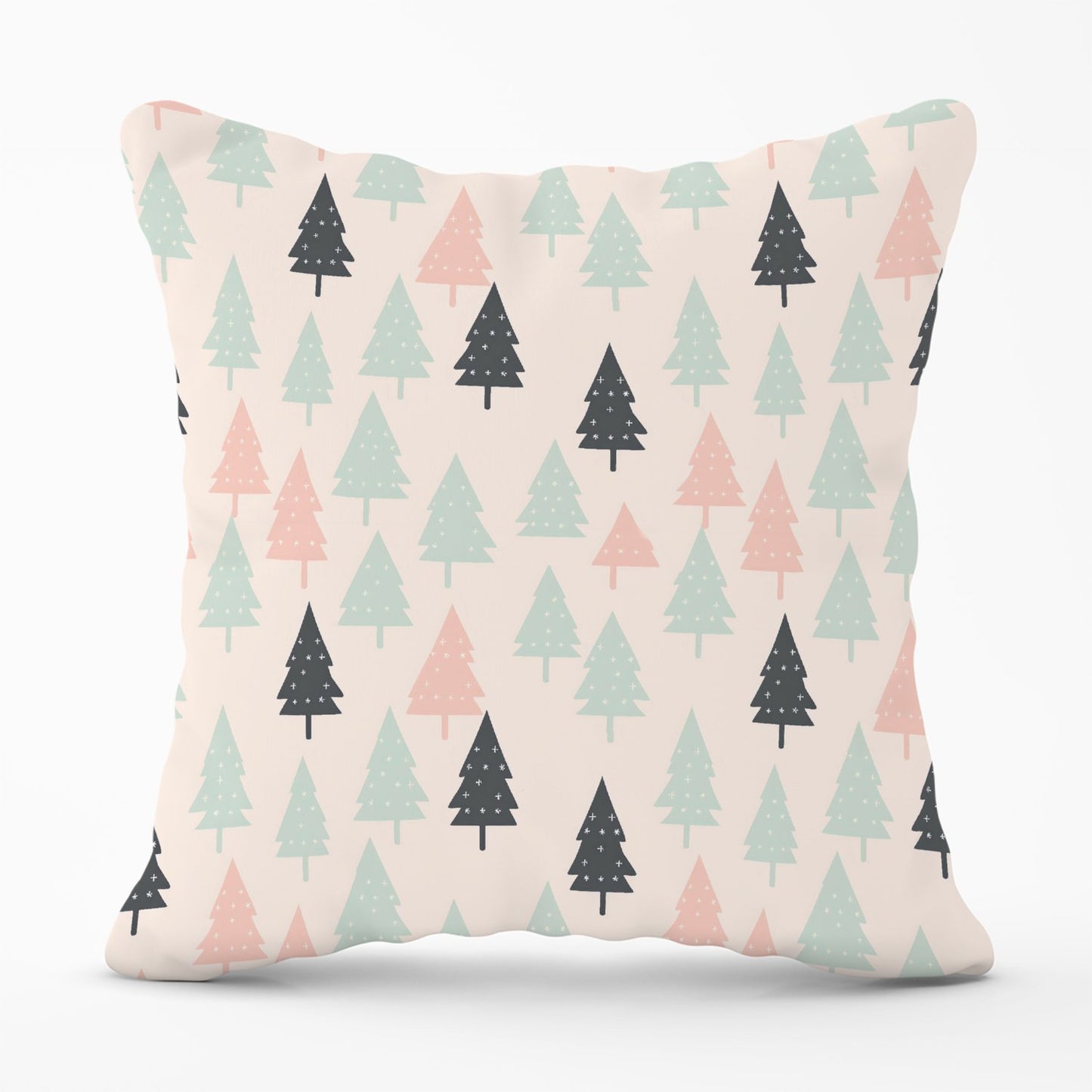 Christmas Tree Silhouette Pattern Outdoor Cushion