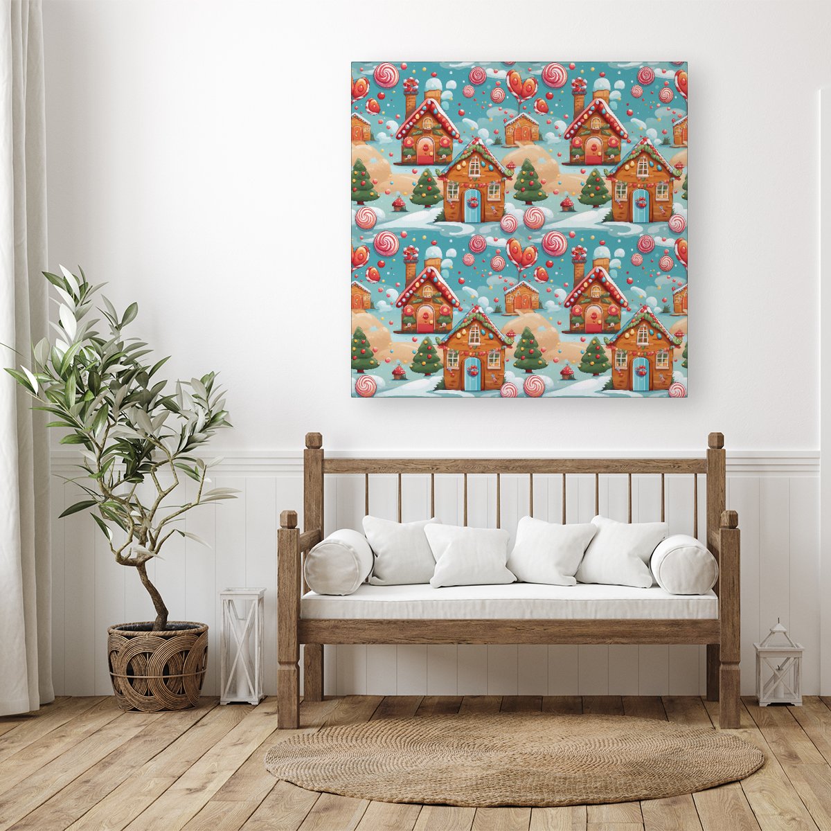 Christmas Gingerbread House Canvas