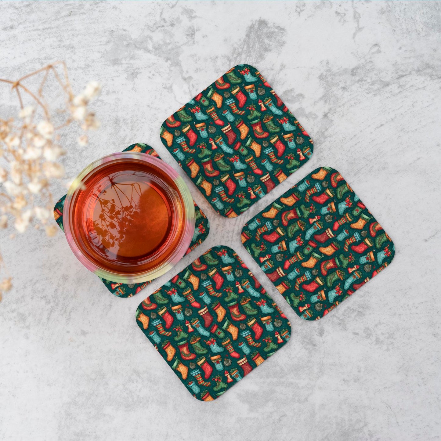 Christmas Stockings Coasters