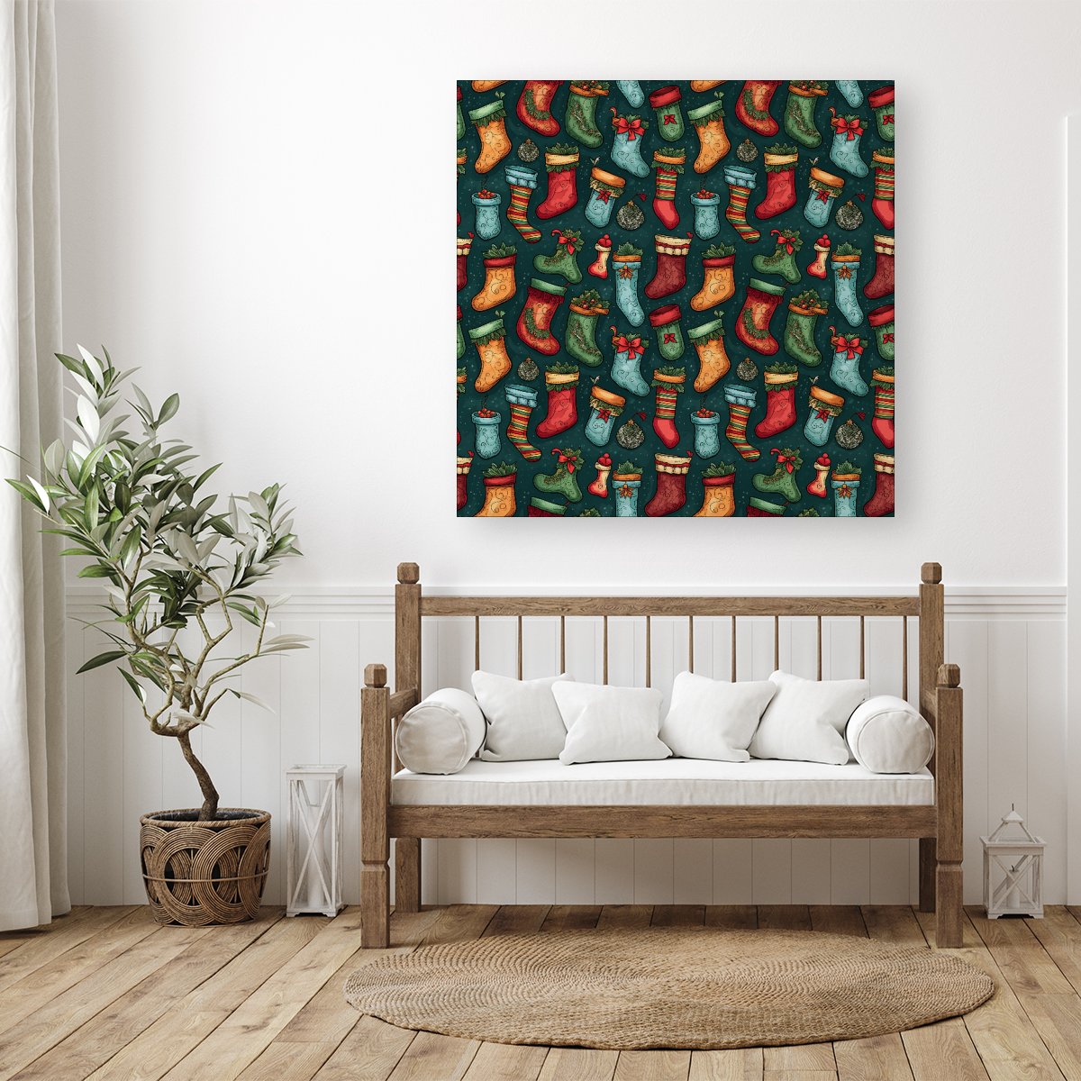 Christmas Stockings Canvas