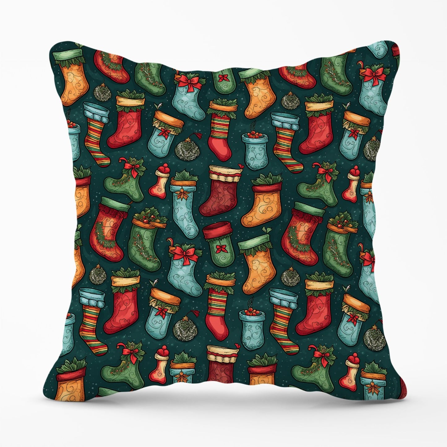 Christmas Stockings Outdoor Cushion