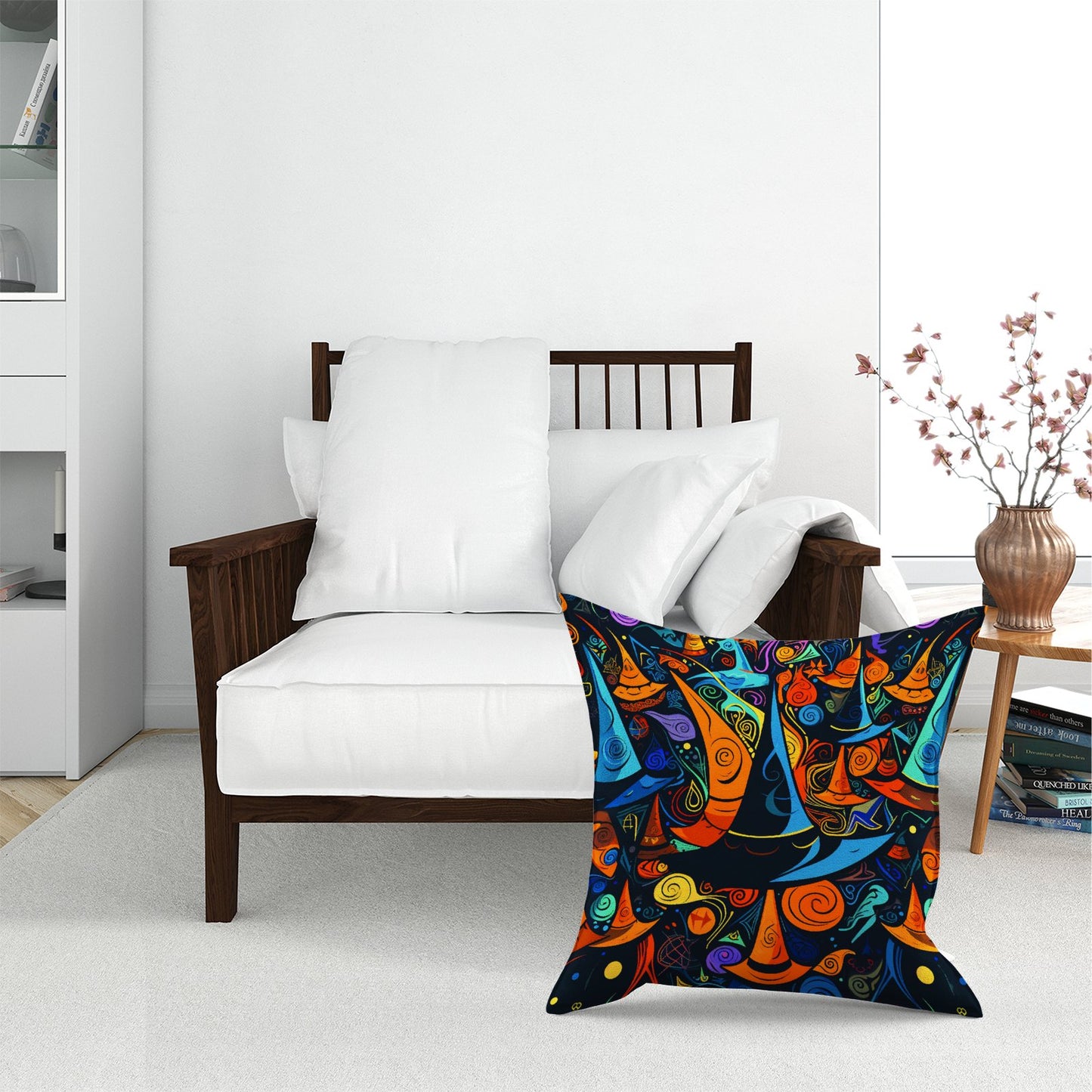 Imaginative Abstract Witches Hats Floor Cushion