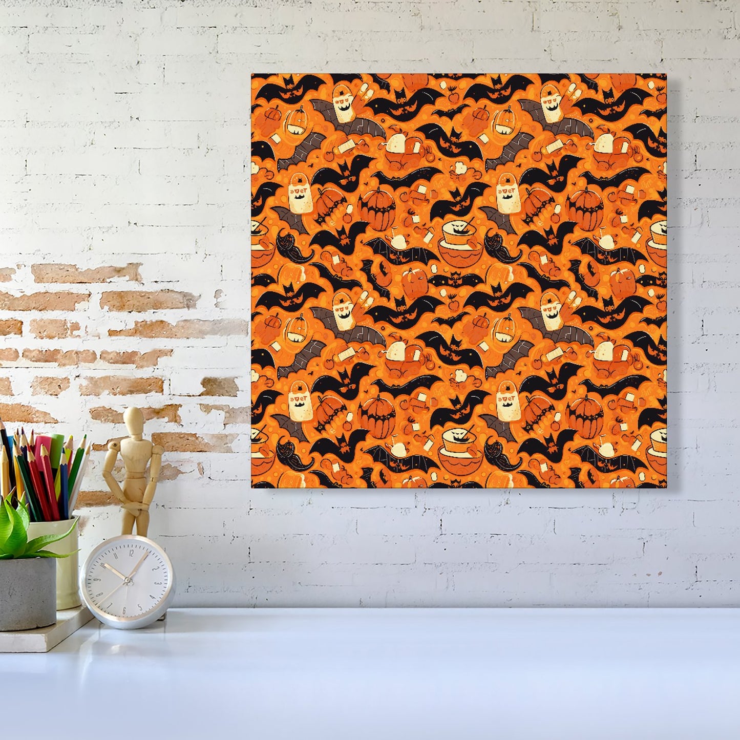 Candy-Filled Treat Bags And Bats Canvas