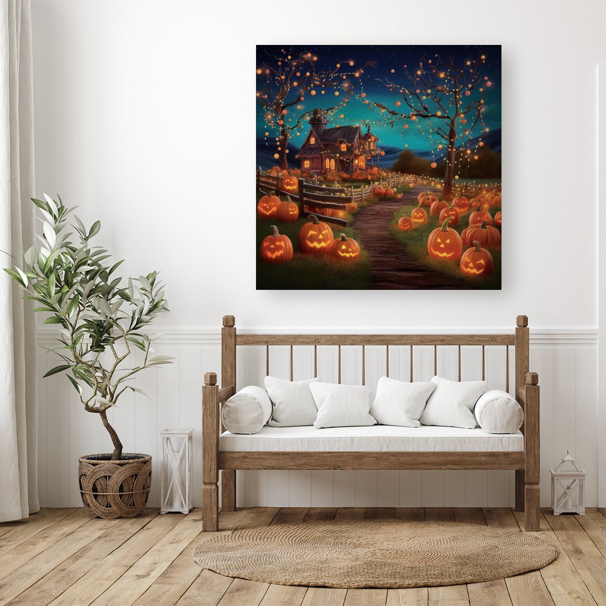 Enchanted Hallowen Pumpkin Patch Canvas