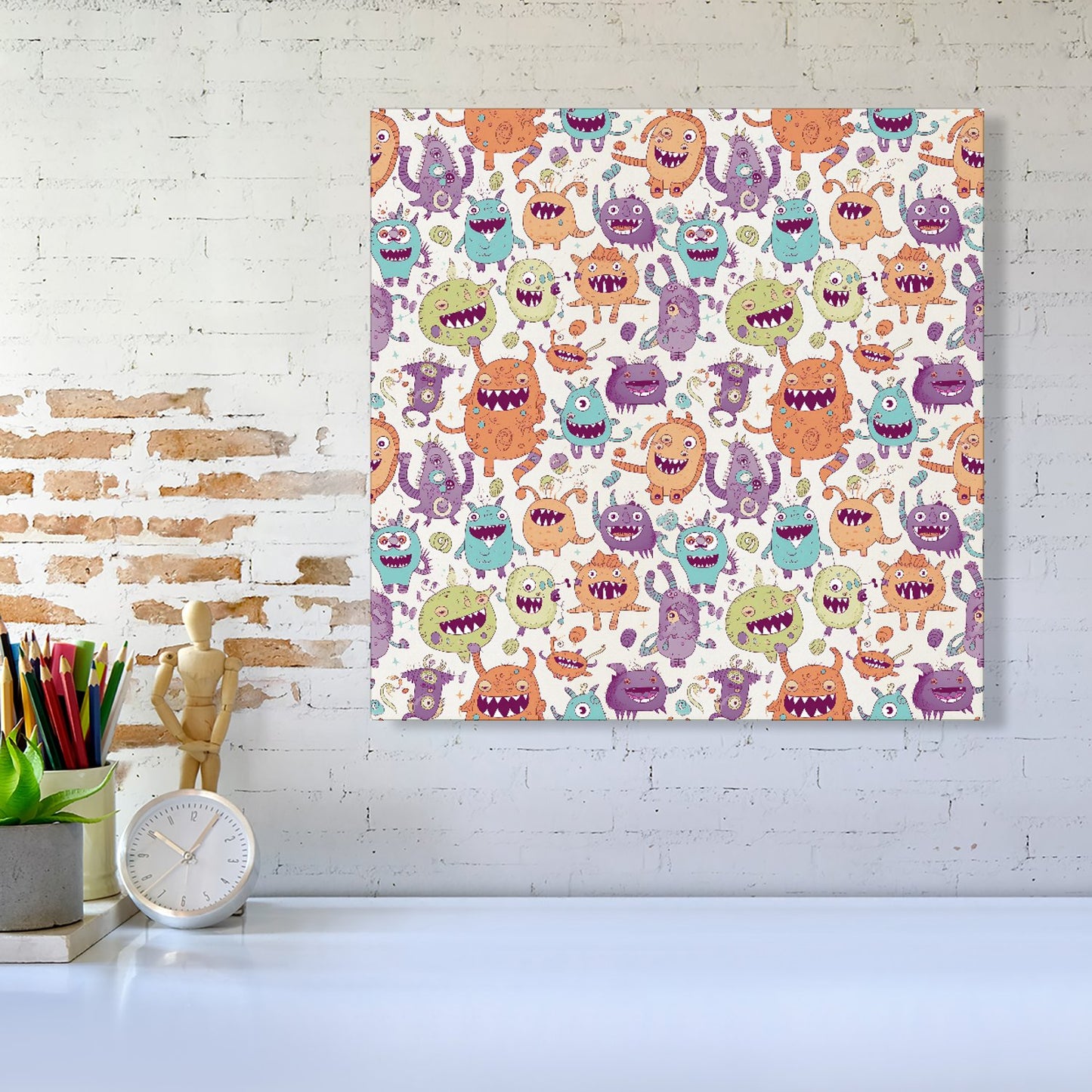Playful Halloween Monsters Canvas