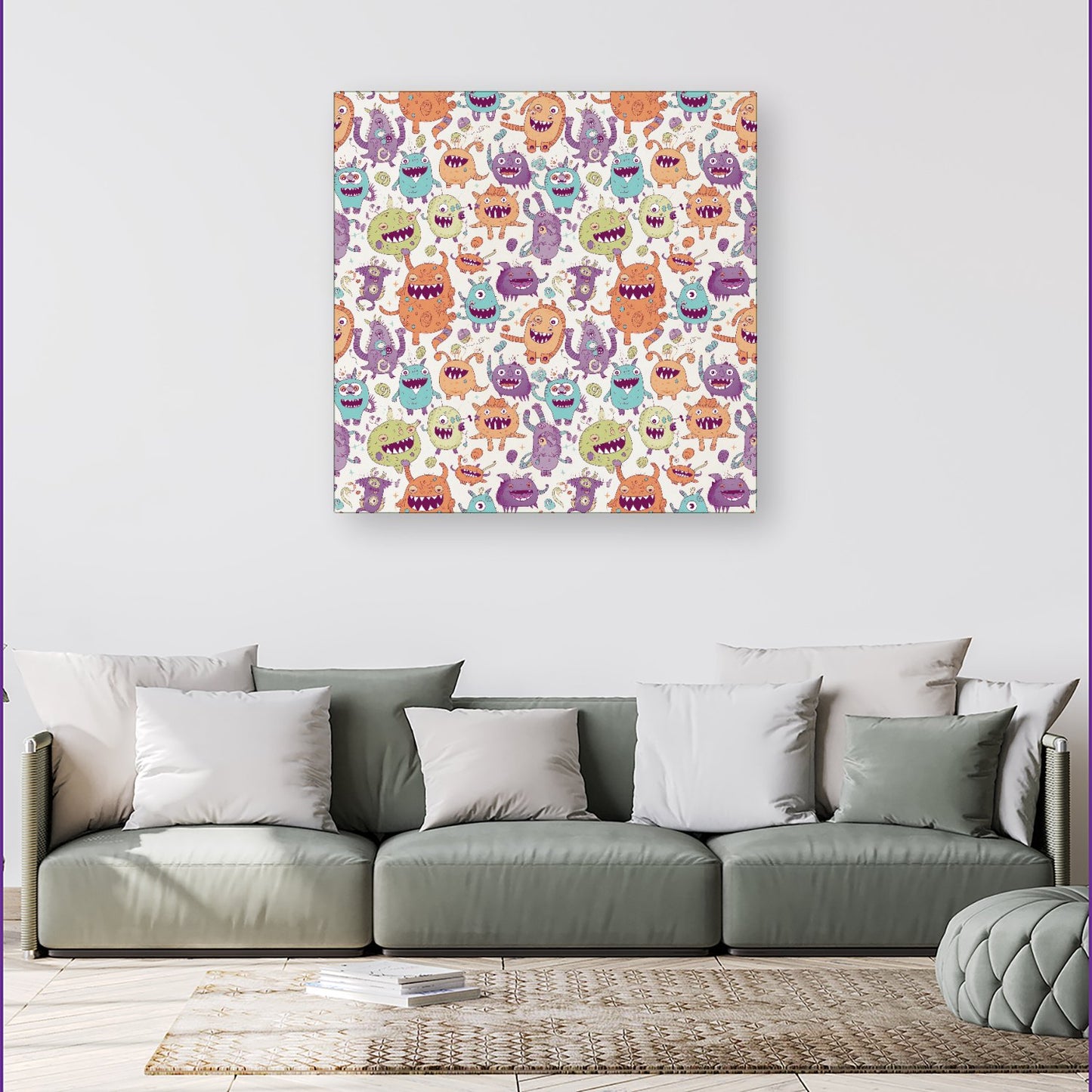 Playful Halloween Monsters Canvas