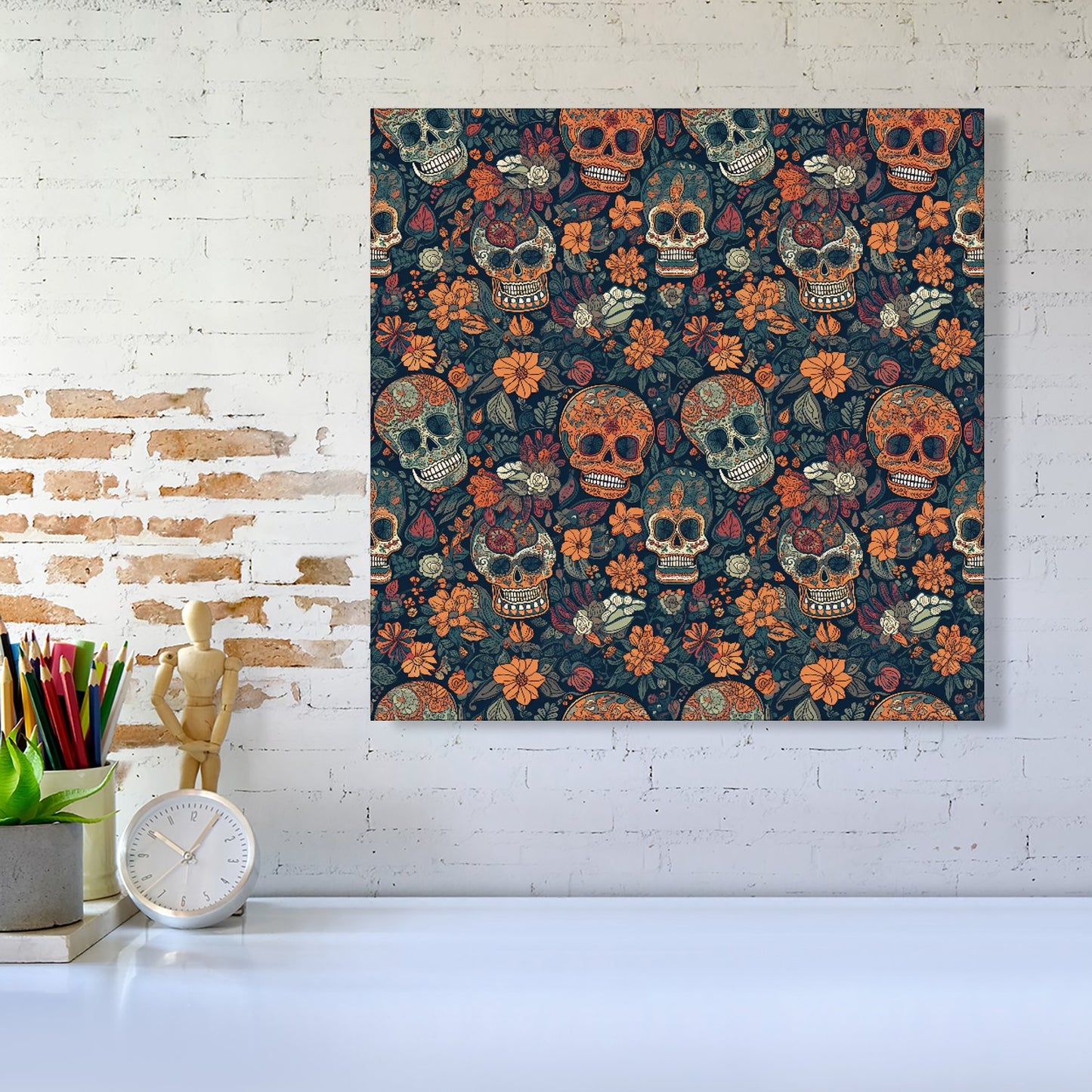Dia De Los Muertos Skulls Canvas
