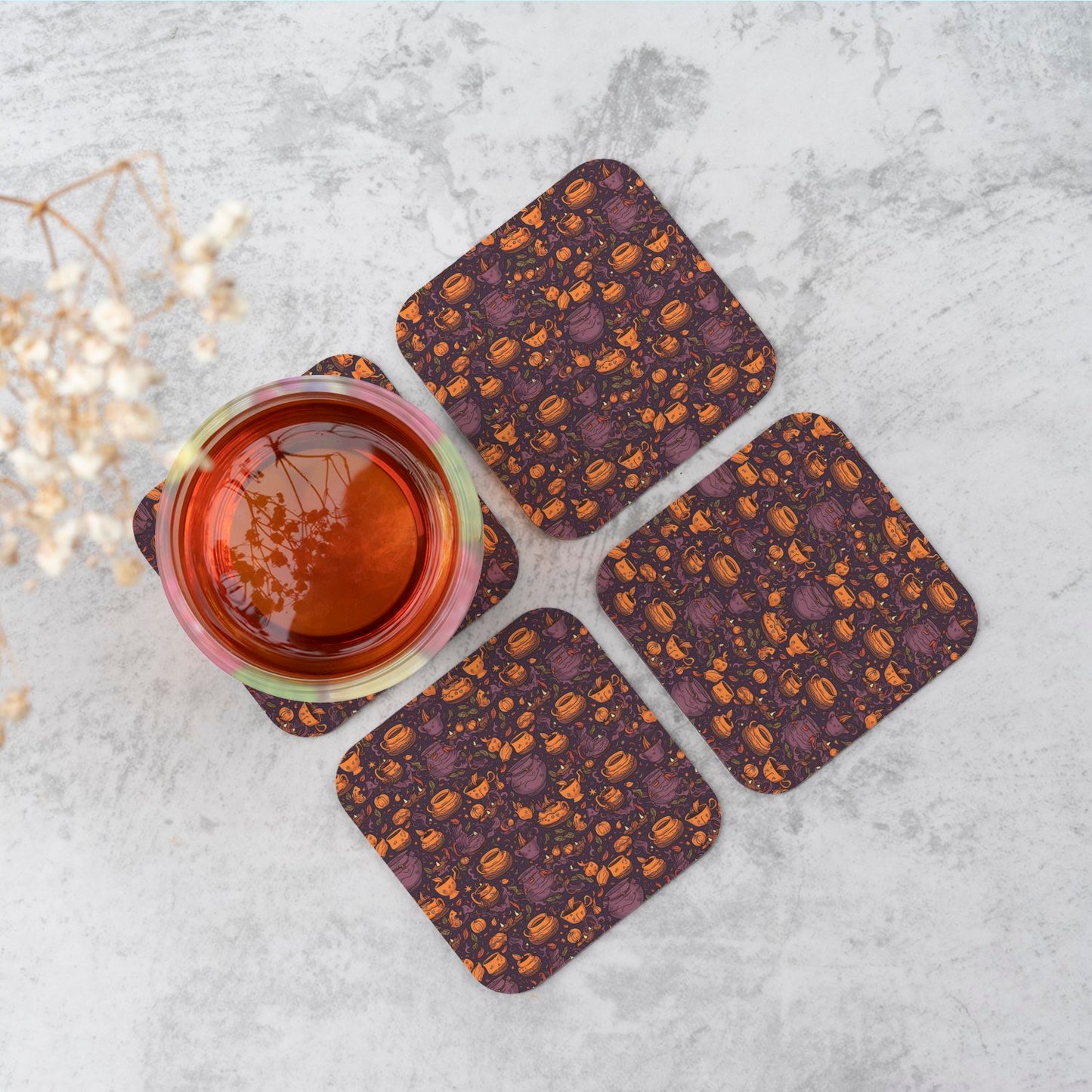 Wicked Witches Bubbling Cauldrons Coasters
