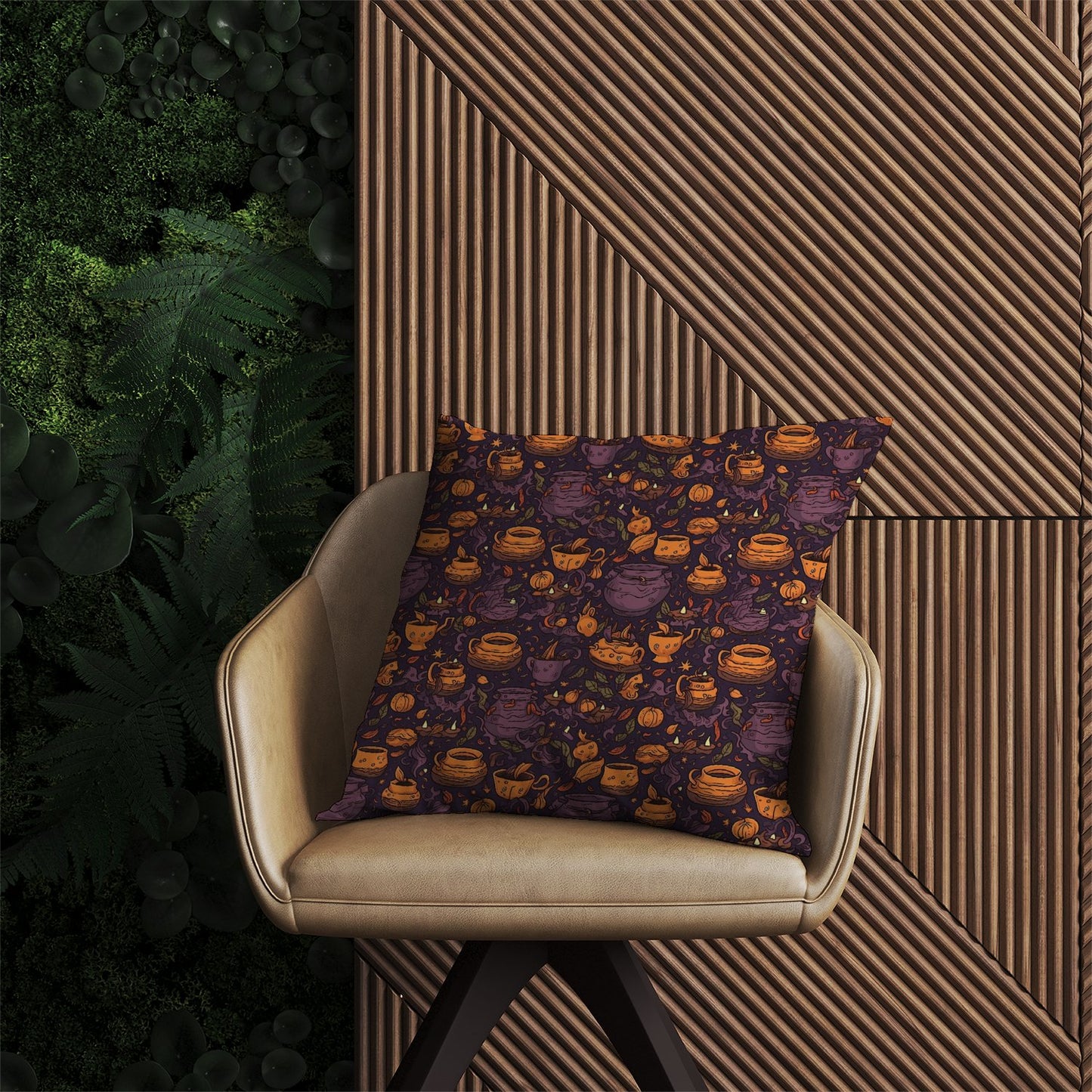 Wicked Witches Bubbling Cauldrons Outdoor Cushion