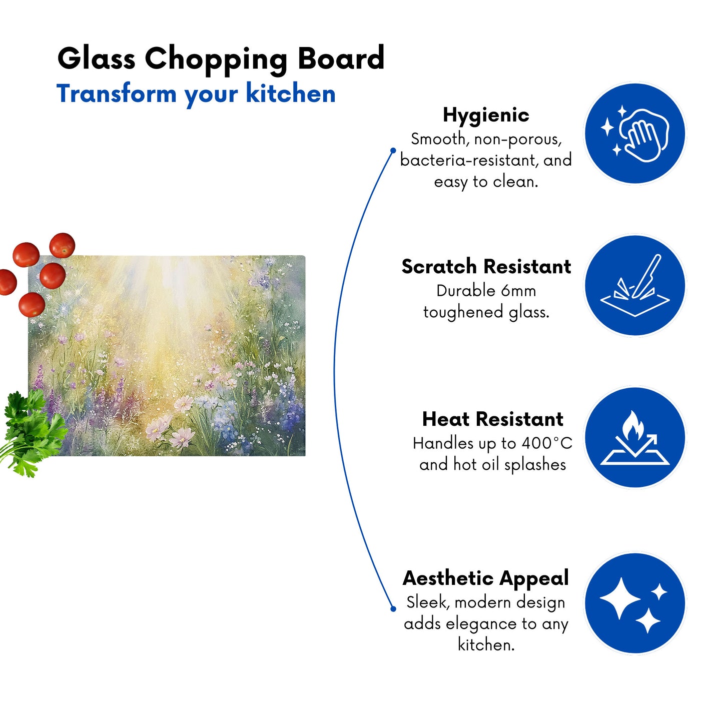 Ava Sterling: 00003 Glass Chopping Board