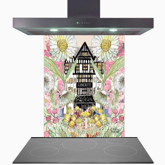 Liberty In Full Bloom Glass Kitchen Splashback