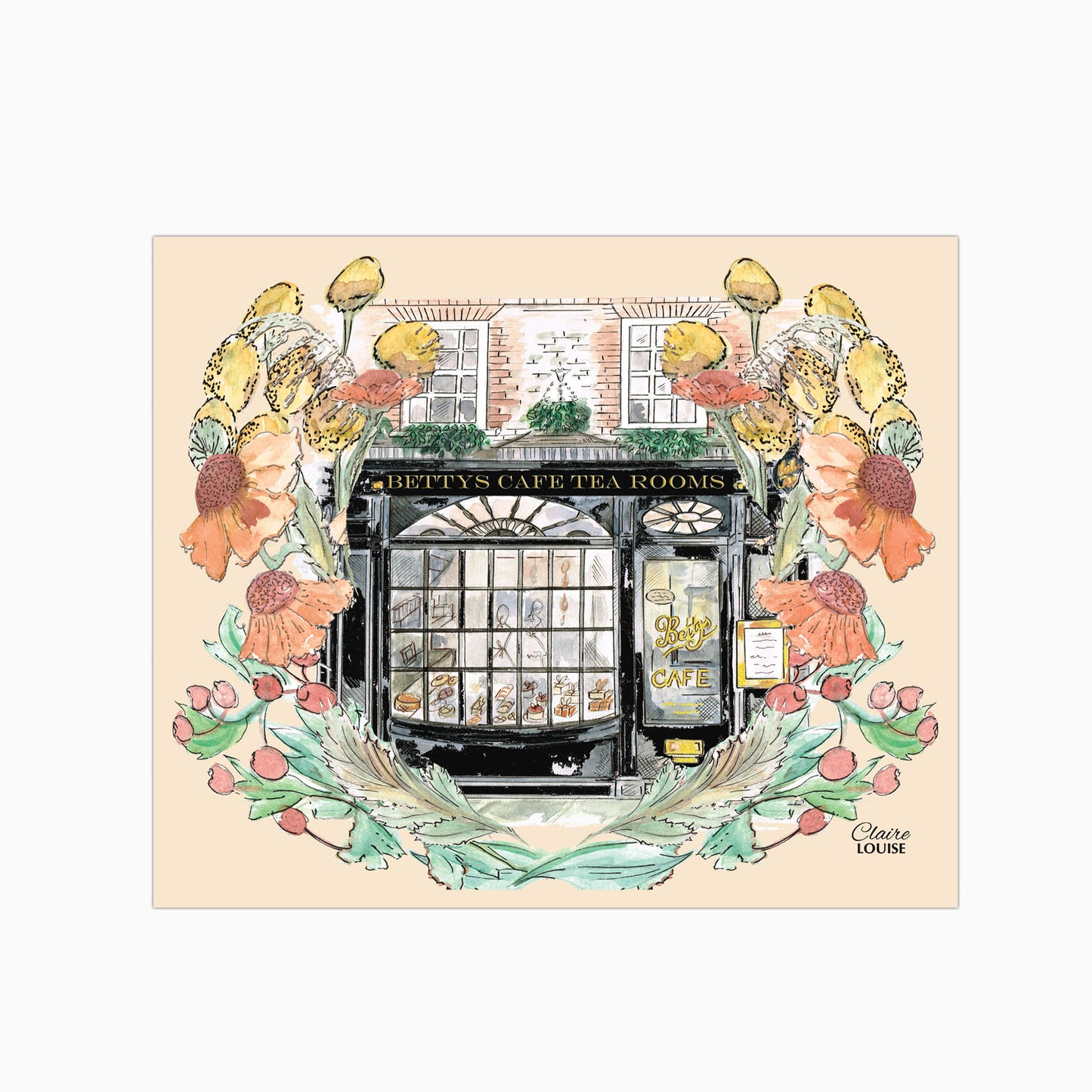 Bettys In Full Bloom Glass Kitchen Splashback