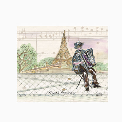 French Accordion Ambience Glass Kitchen Splashback