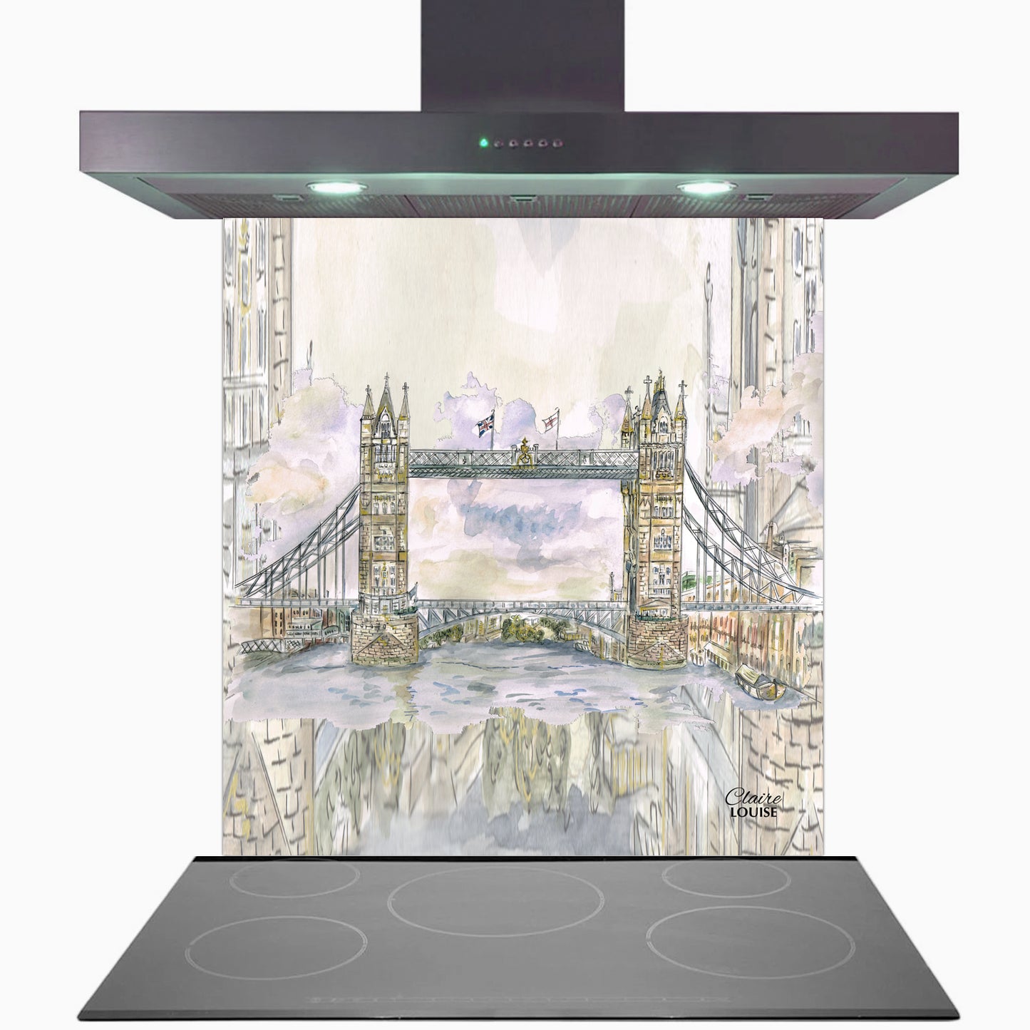 Tower Bridge London Glass Kitchen Splashback