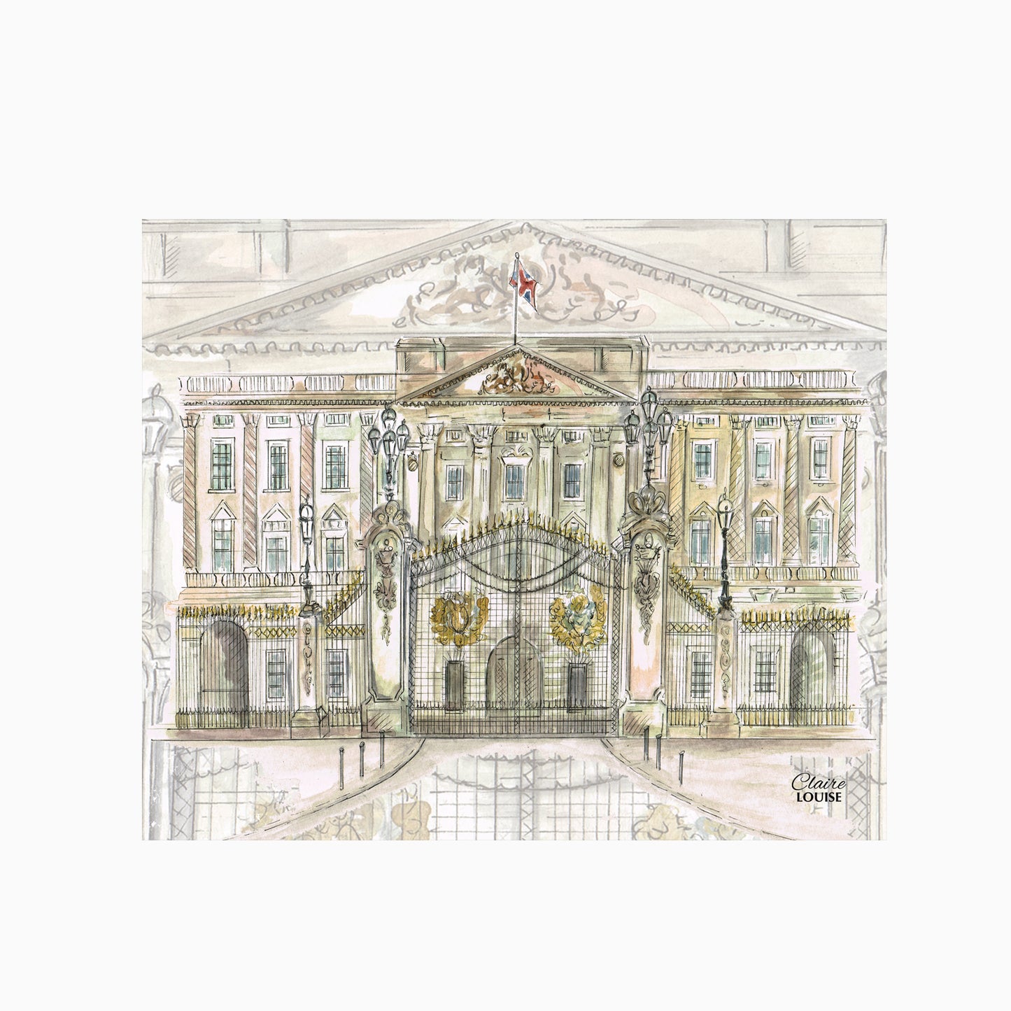 Buckingham Palace Glass Kitchen Splashback