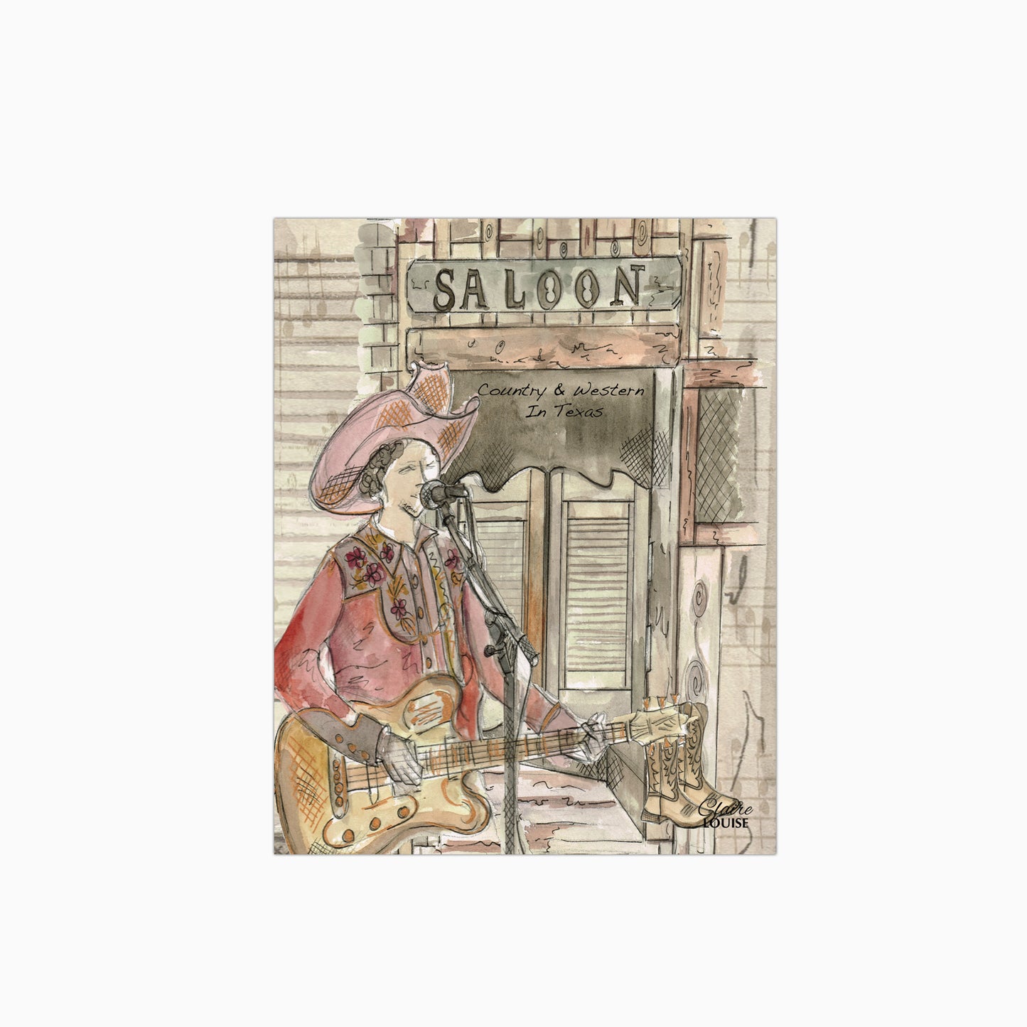 Country & Western In Texas Glass Kitchen Splashback