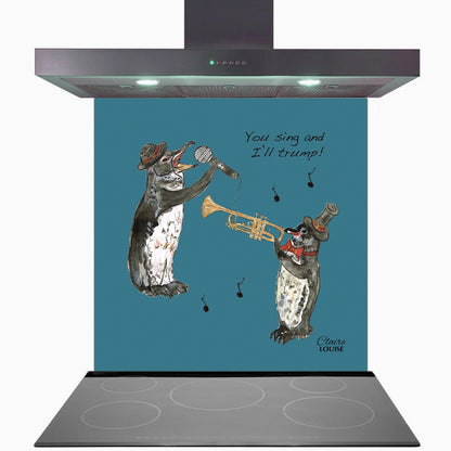 Trumpet Glass Kitchen Splashback