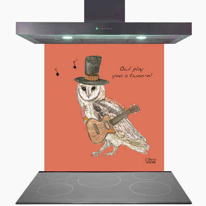 Ukulele Glass Kitchen Splashback
